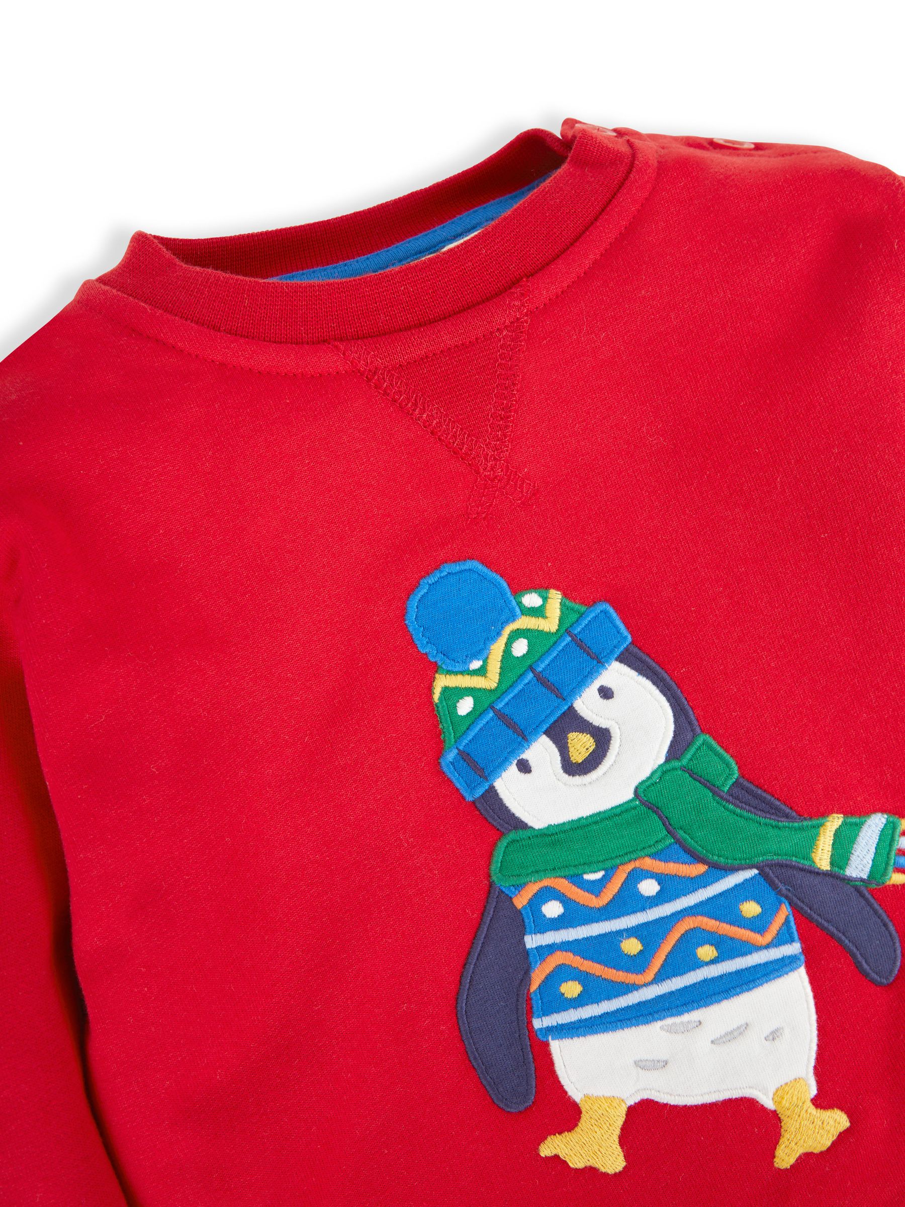 Red Penguin Appliqué Sweatshirt - Image 2 of 2