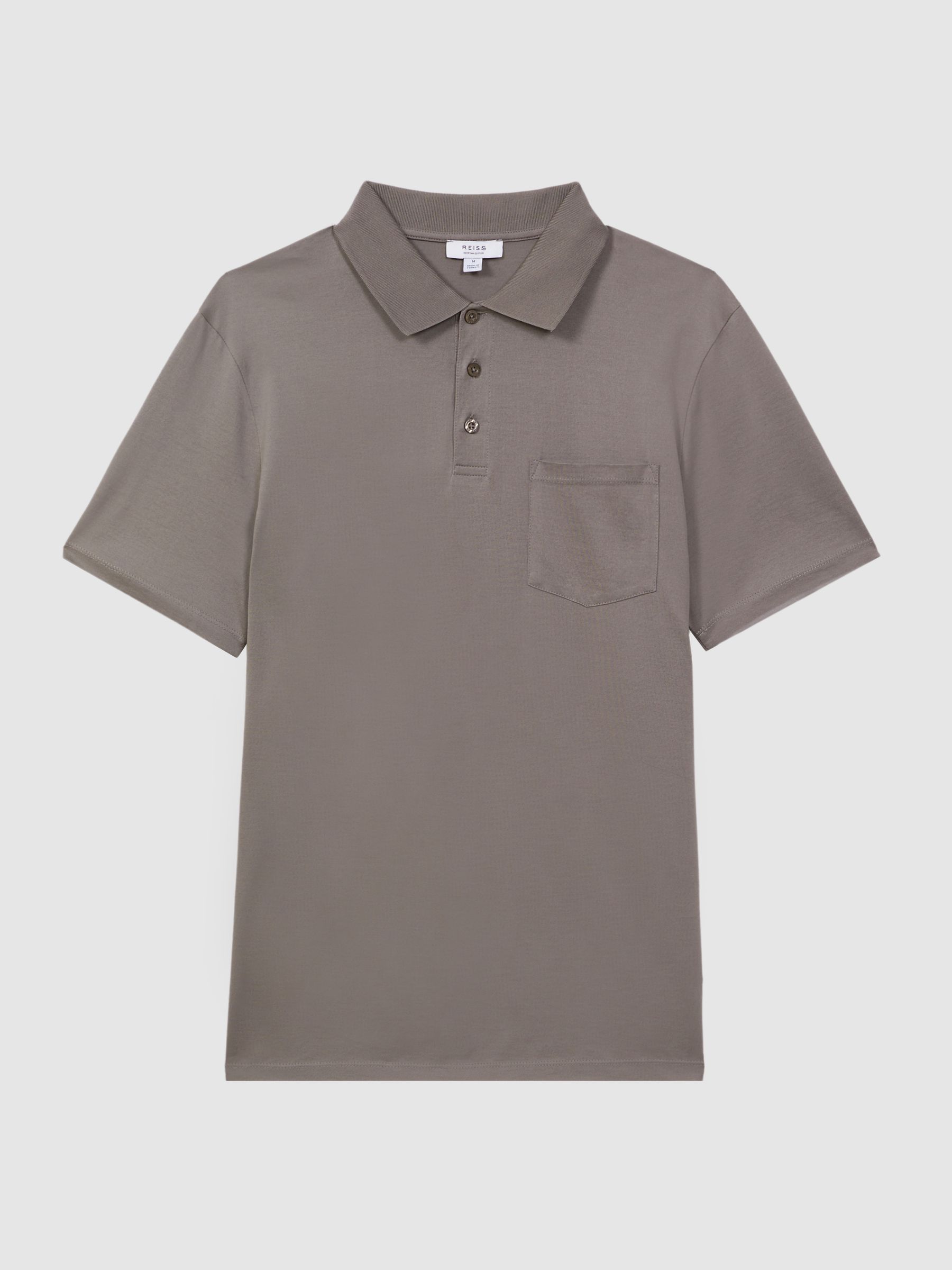 Short Sleeve Polo T-Shirt in Dove Grey - Image 2 of 5
