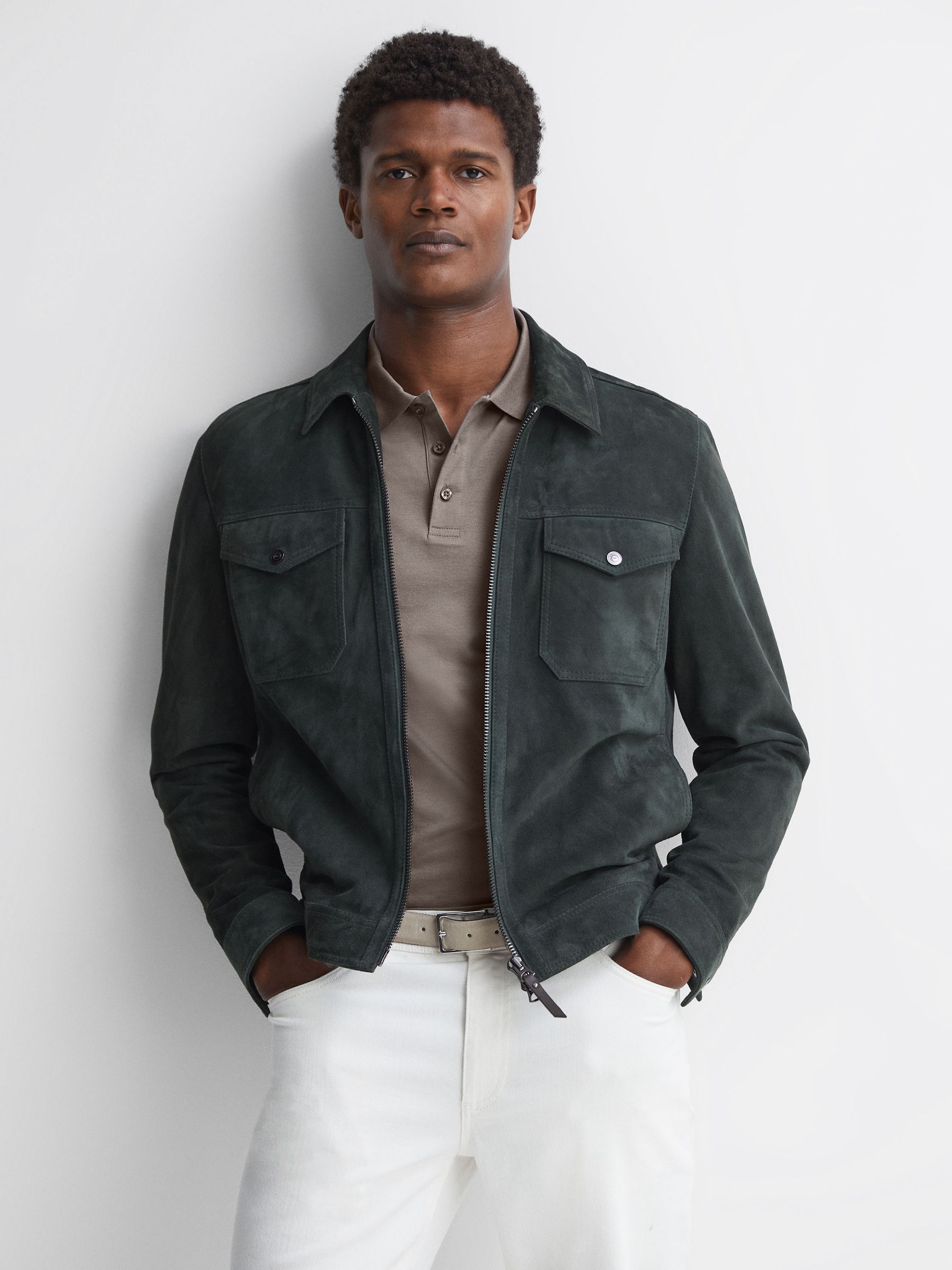 Short Sleeve Polo T-Shirt in Dove Grey - Image 3 of 5