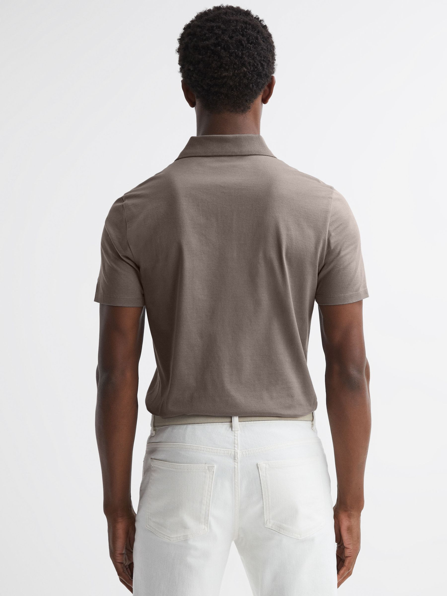 Short Sleeve Polo T-Shirt in Dove Grey - Image 5 of 5