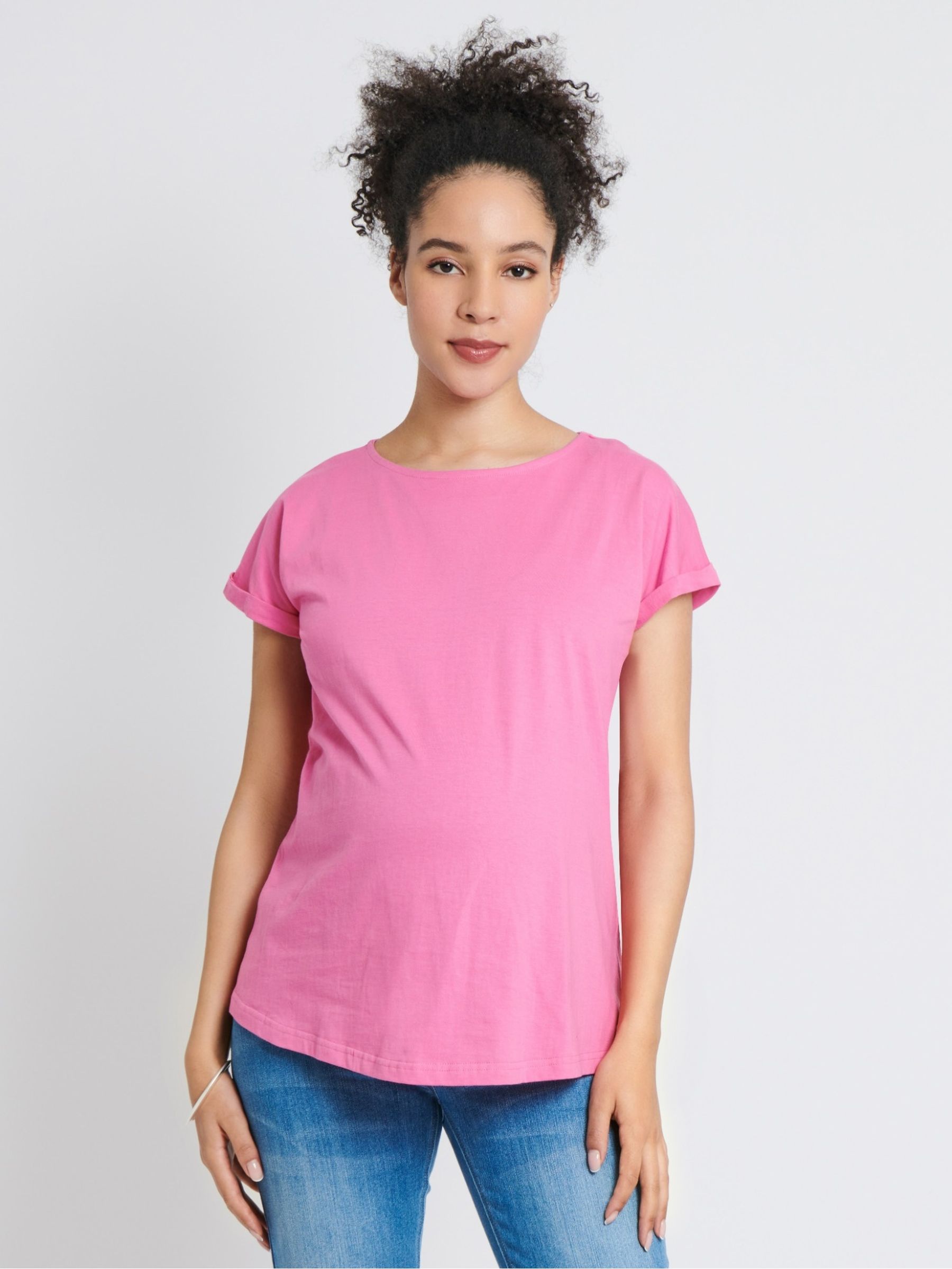 Pink Boyfriend Maternity T-Shirt - Image 1 of 4