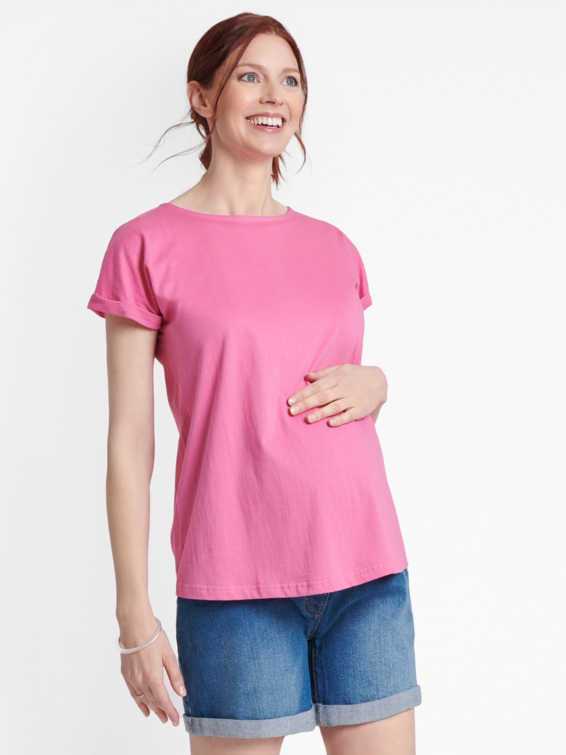Pink Boyfriend Maternity T-Shirt - Image 3 of 4