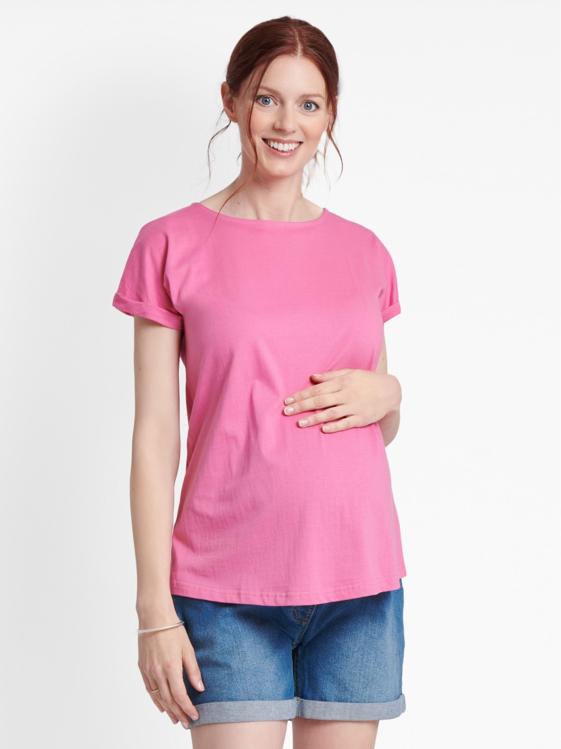 Pink Boyfriend Maternity T-Shirt - Image 4 of 4