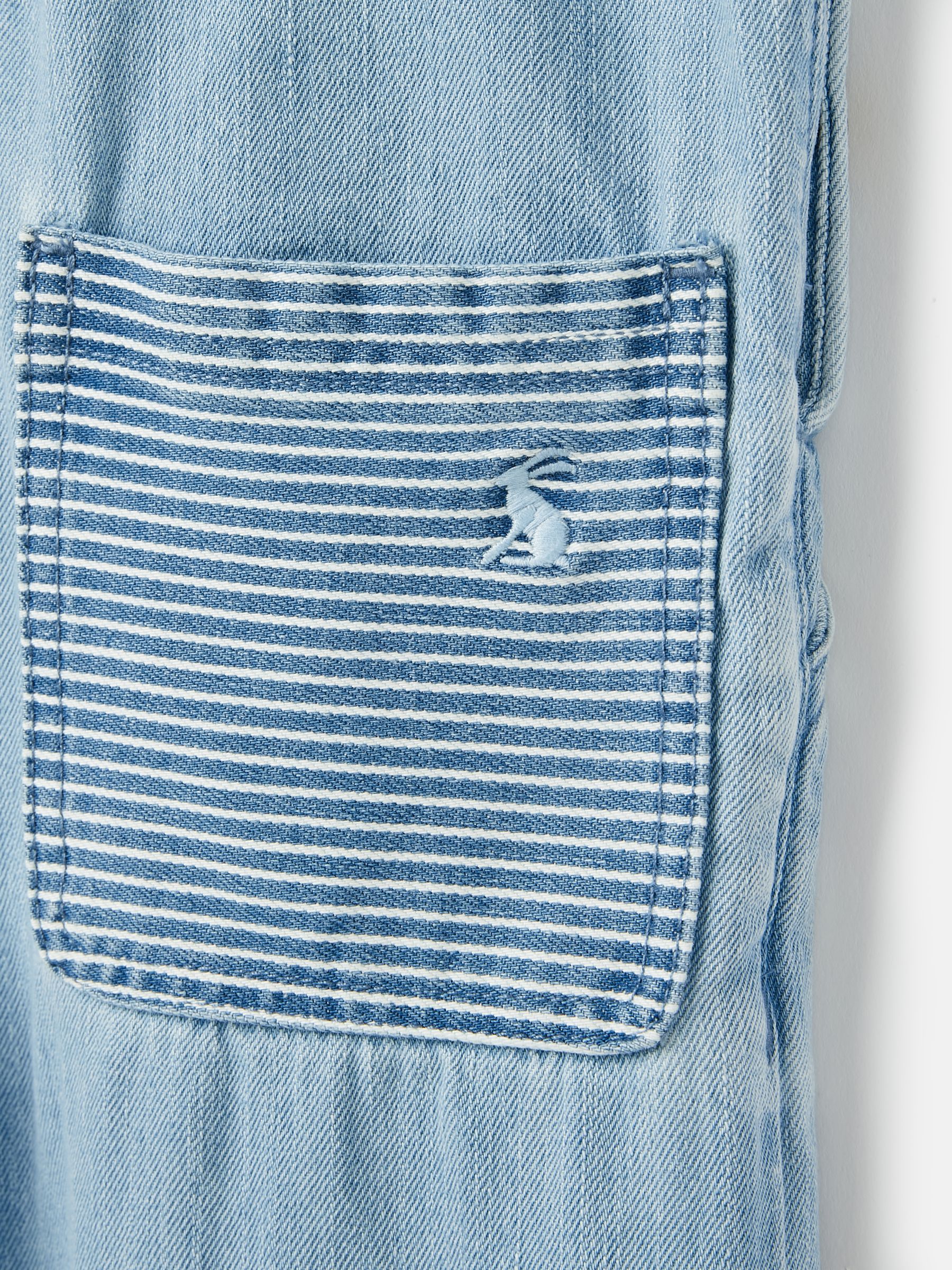 Girls' Madeline Blue Chambray Hotch Potch Dungarees - Image 5 of 5