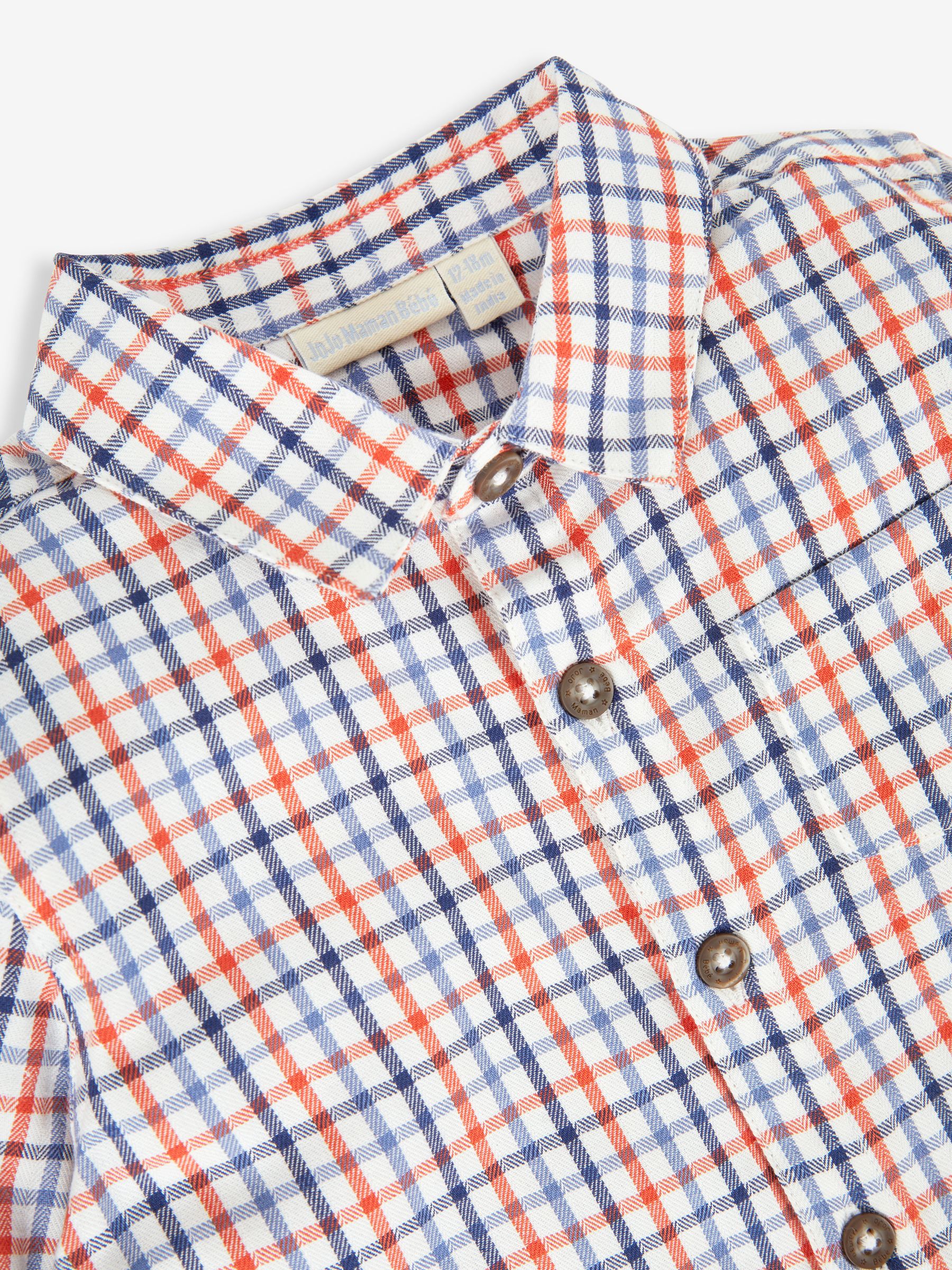 Blue Boys' Check Shirt - Image 2 of 3