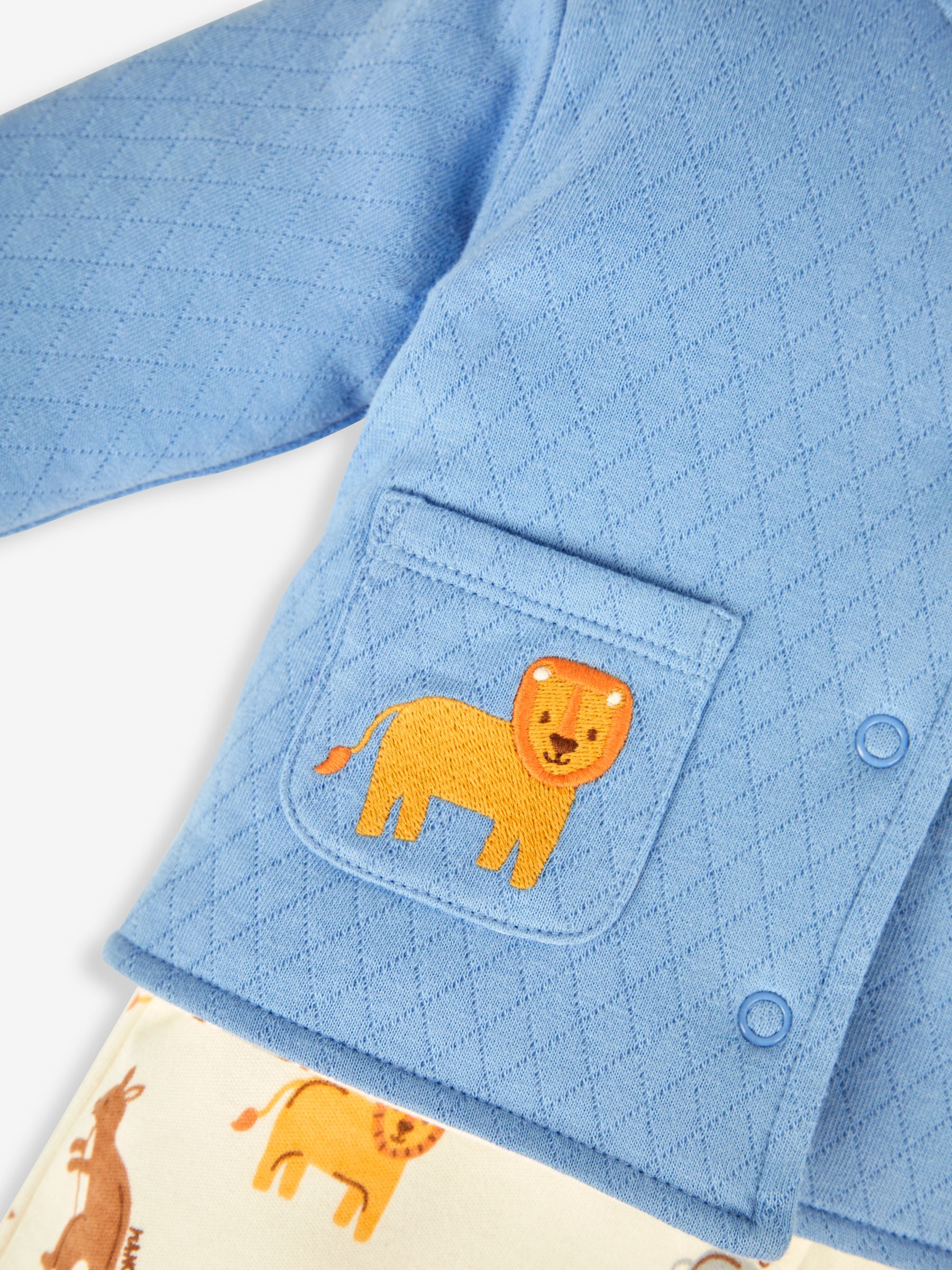 Blue 2-Piece Safari Sleepsuit & Jacket Set - Image 5 of 6