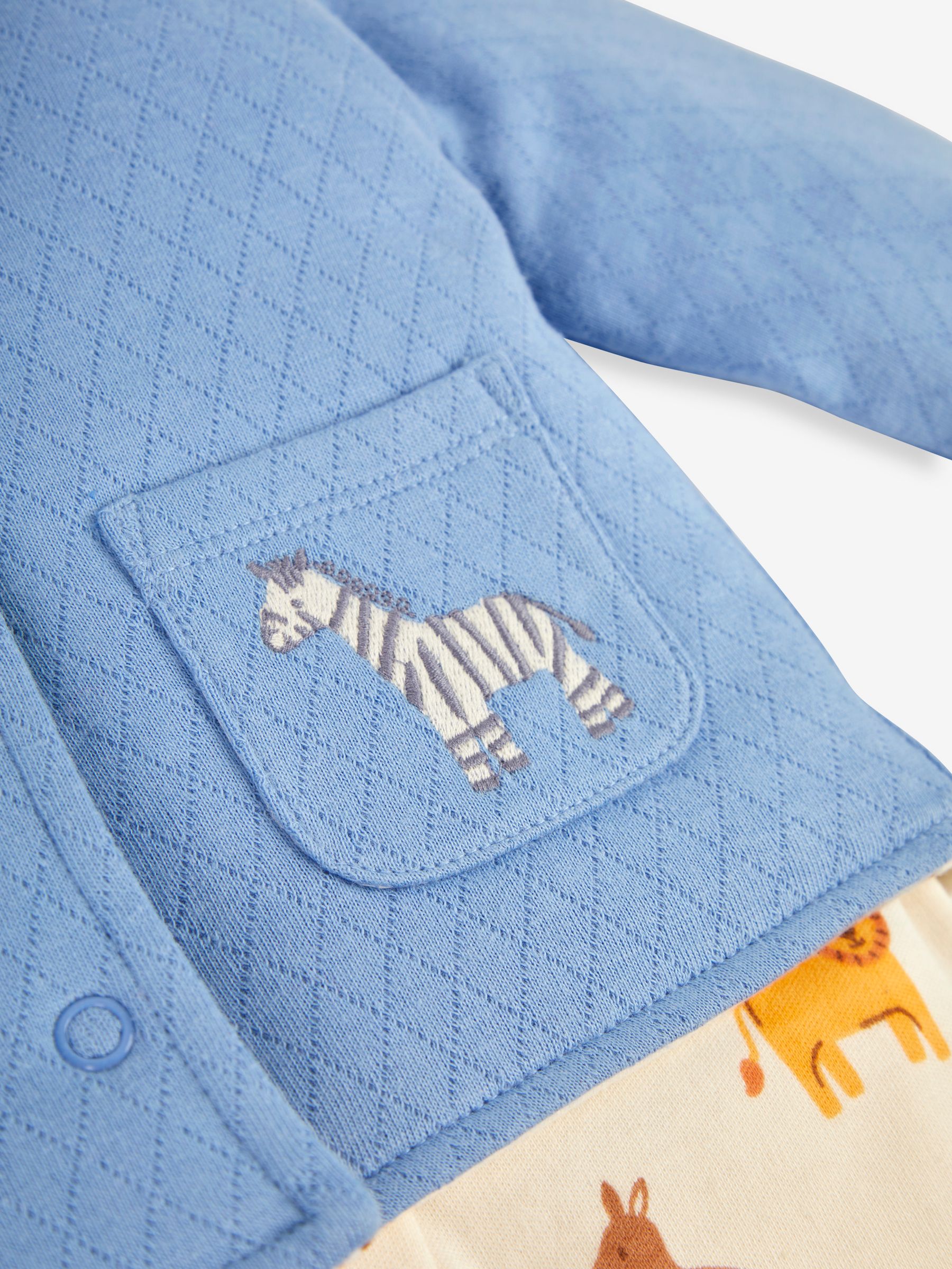 Blue 2-Piece Safari Sleepsuit & Jacket Set - Image 6 of 6