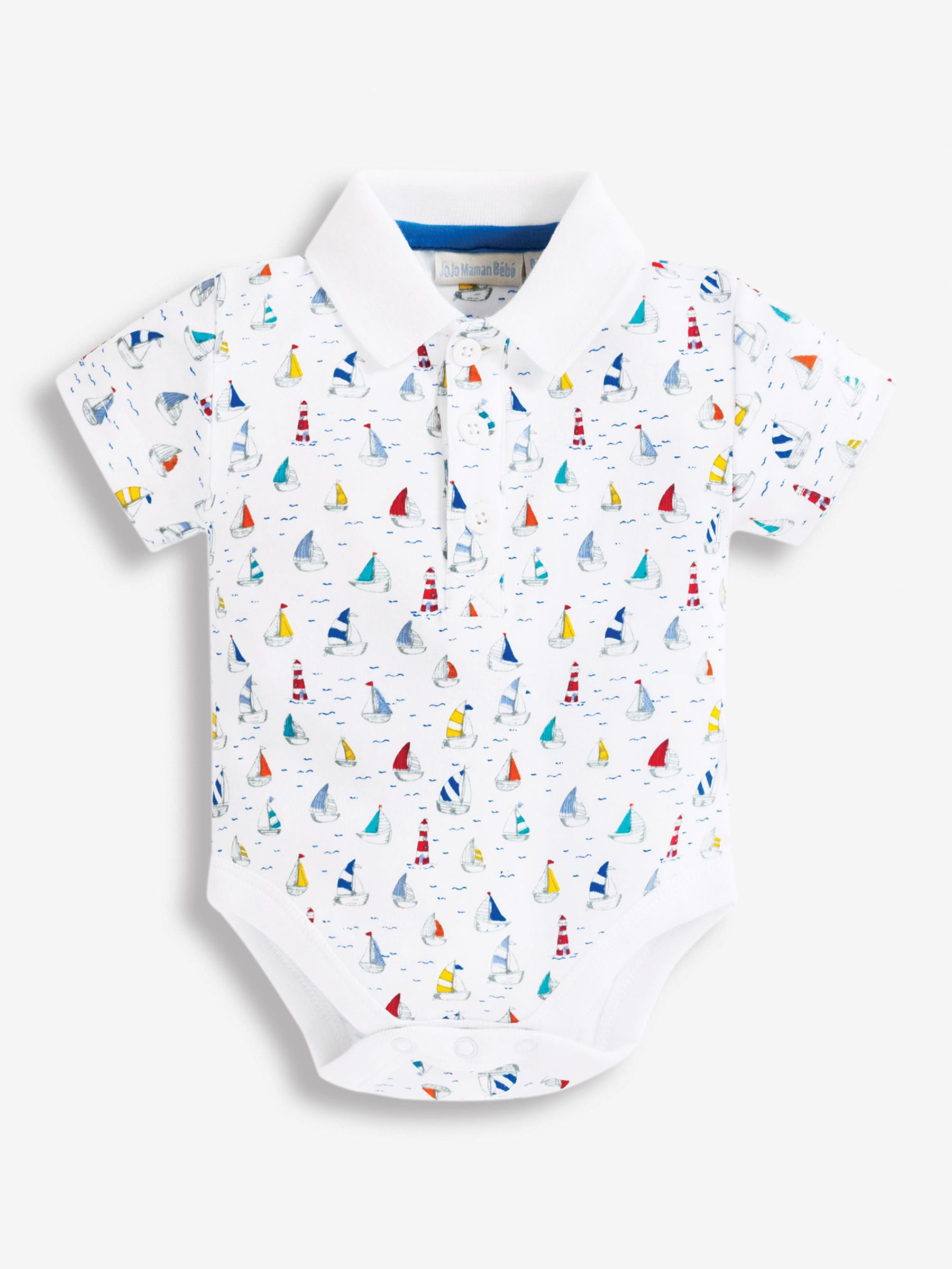 White Boat Print Baby Bodysuit - Image 3 of 3