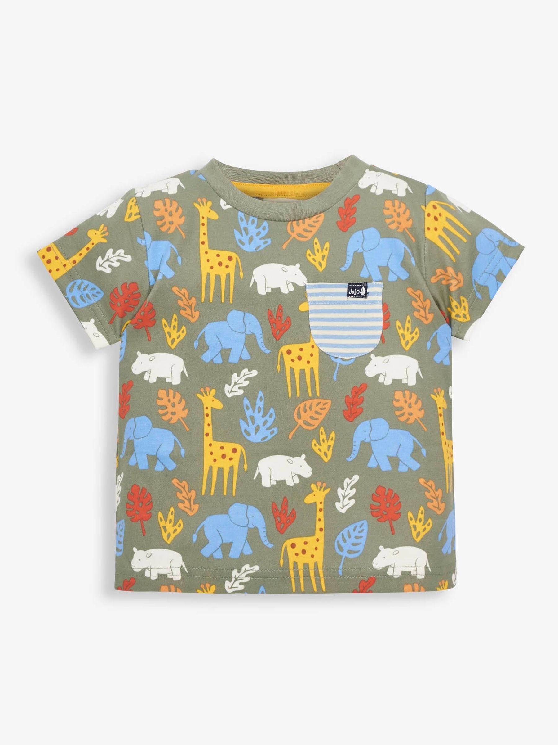Khaki Kids' Jungle Print T-Shirt - Image 1 of 5