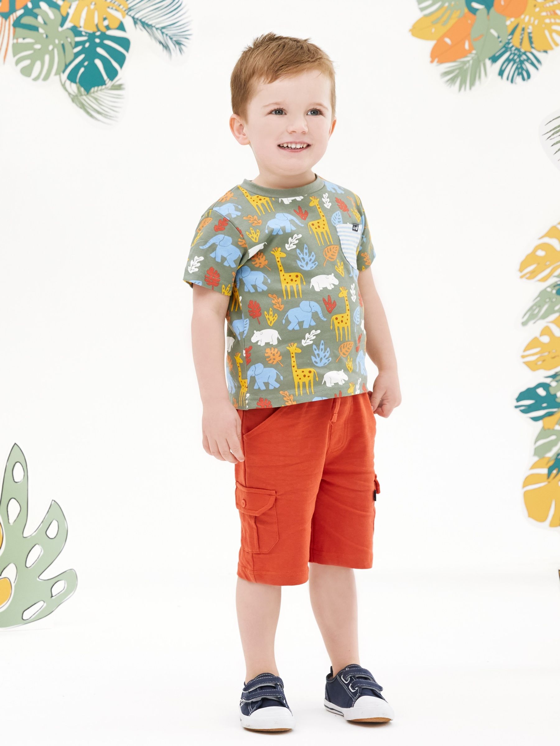 Khaki Kids' Jungle Print T-Shirt - Image 3 of 5