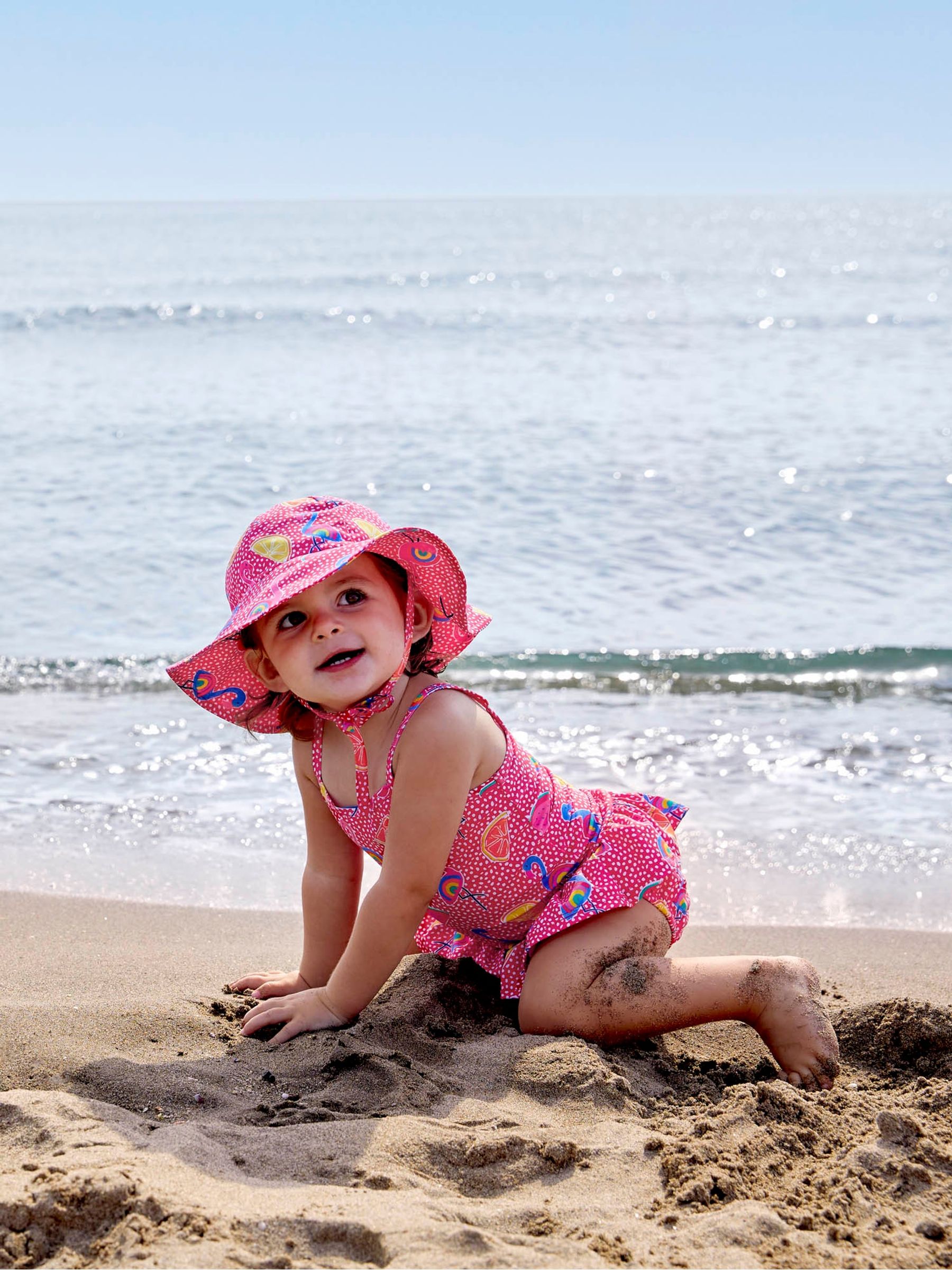 Pink Flamingo UPF 50 Floppy Sun Hat - Image 6 of 14