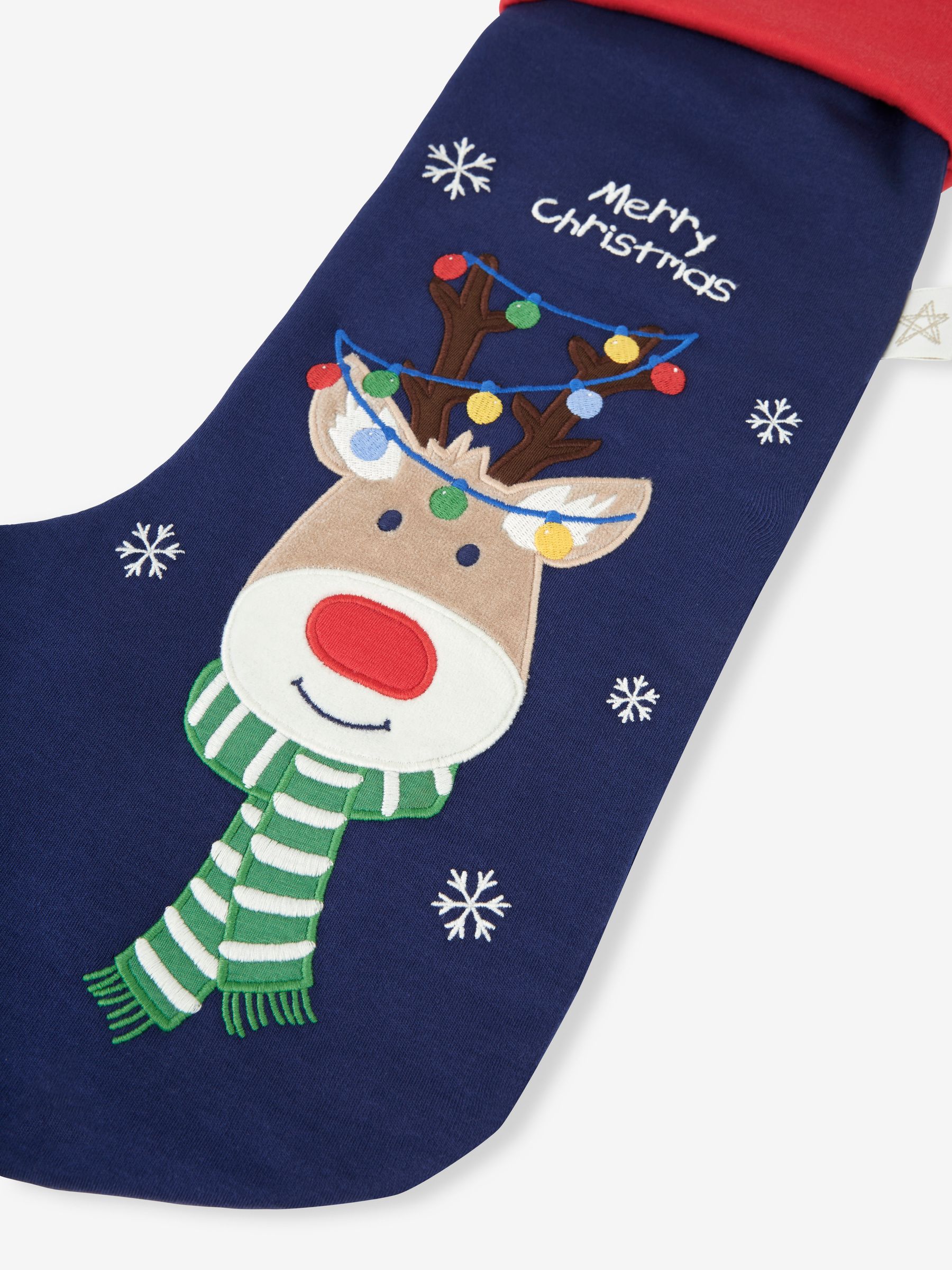 Navy Appliqué Reindeer Stocking - Image 2 of 3