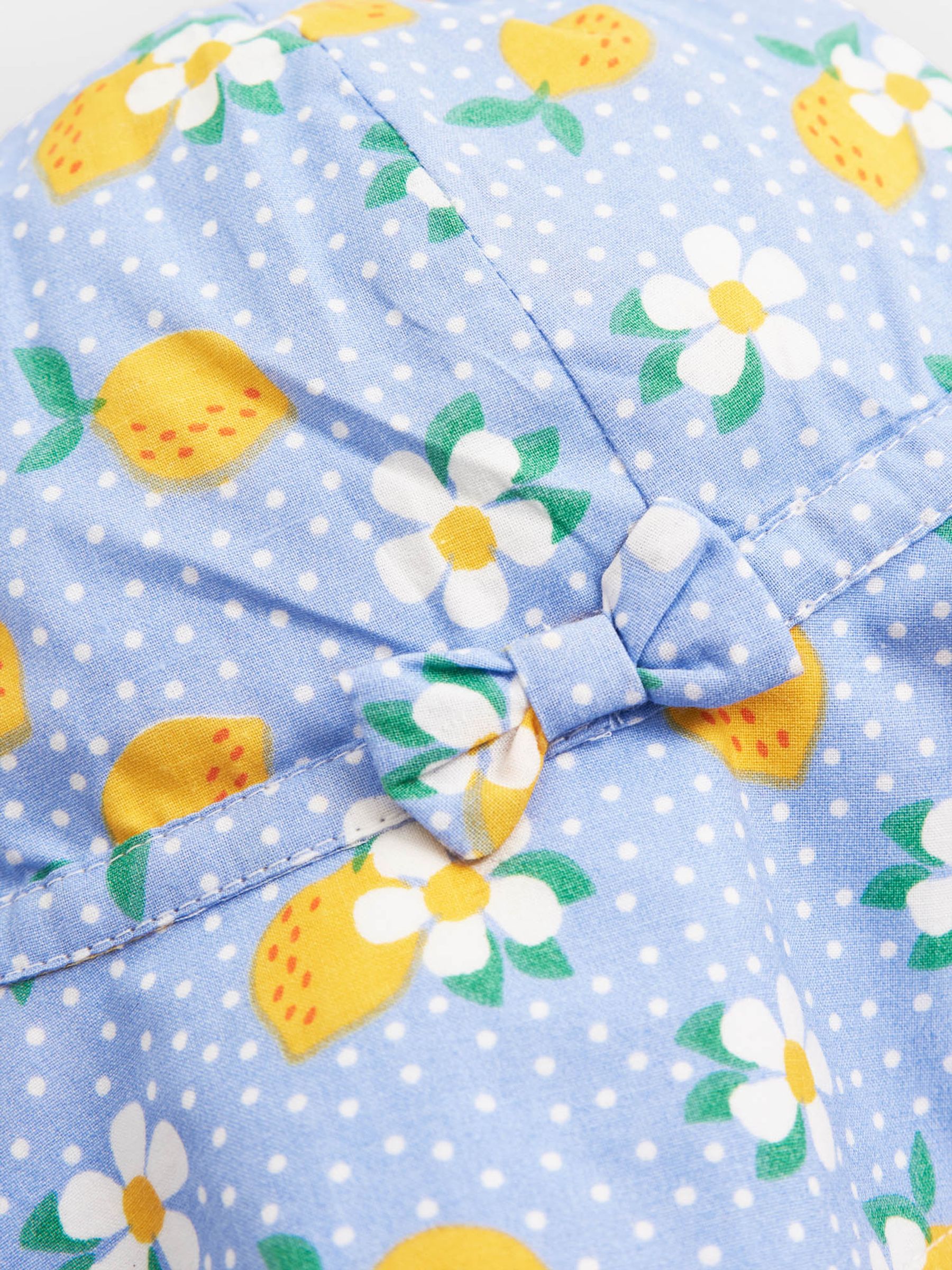 Blue Floral Floppy Sun Hat - Image 2 of 2
