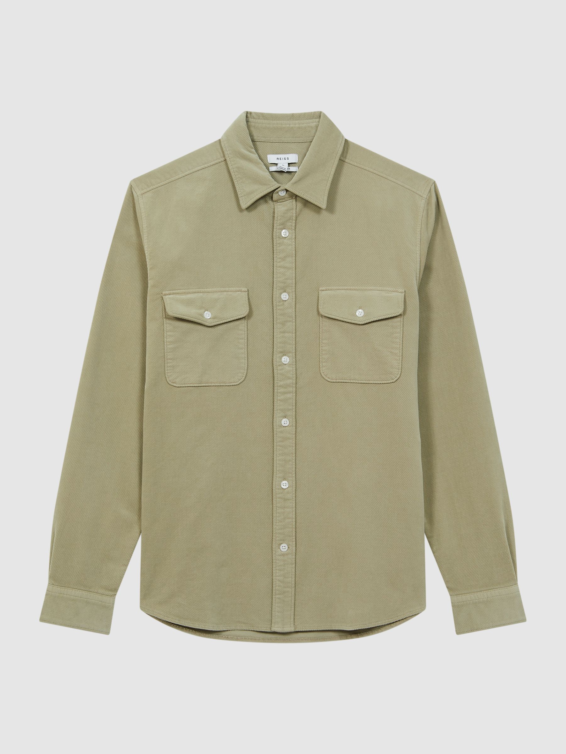 Corduroy Twin Pocket Overshirt in Mint - Image 2 of 4