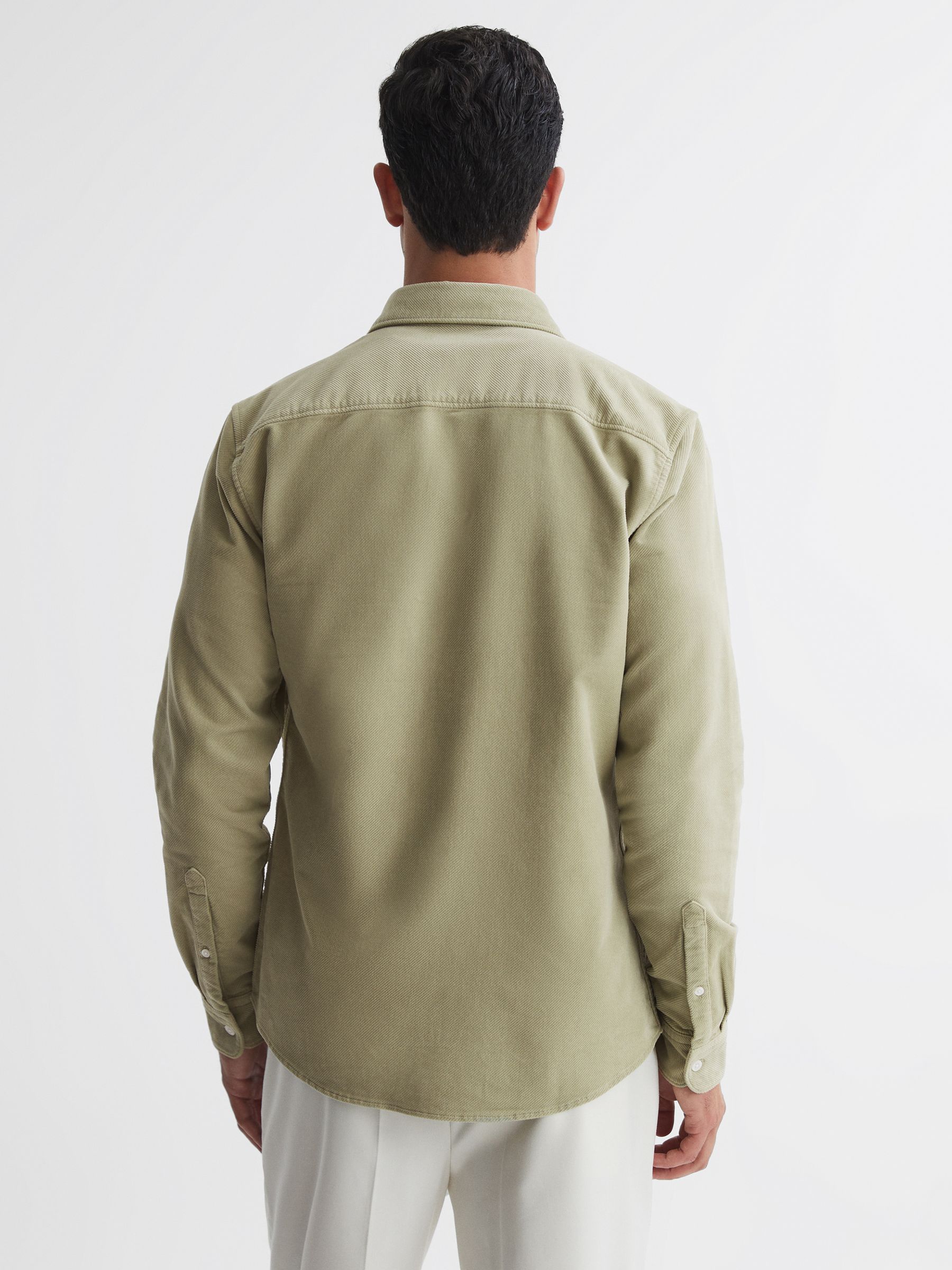 Corduroy Twin Pocket Overshirt in Mint - Image 4 of 4