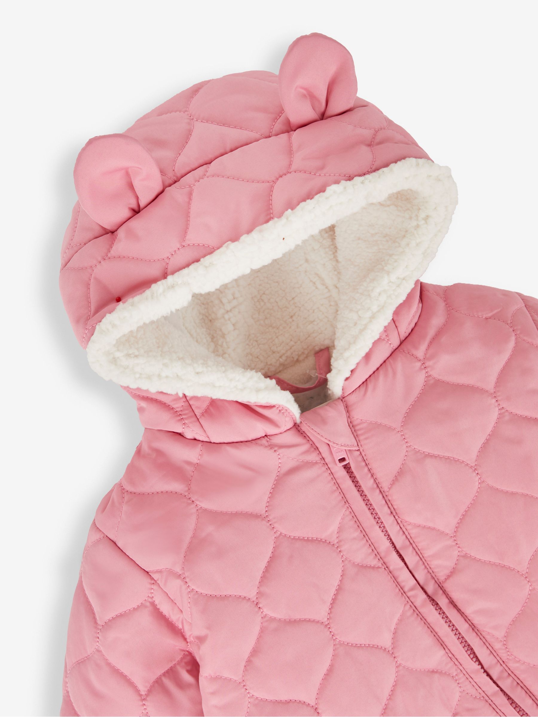 Rose Girls' Quilted Pramsuit - Image 2 of 2