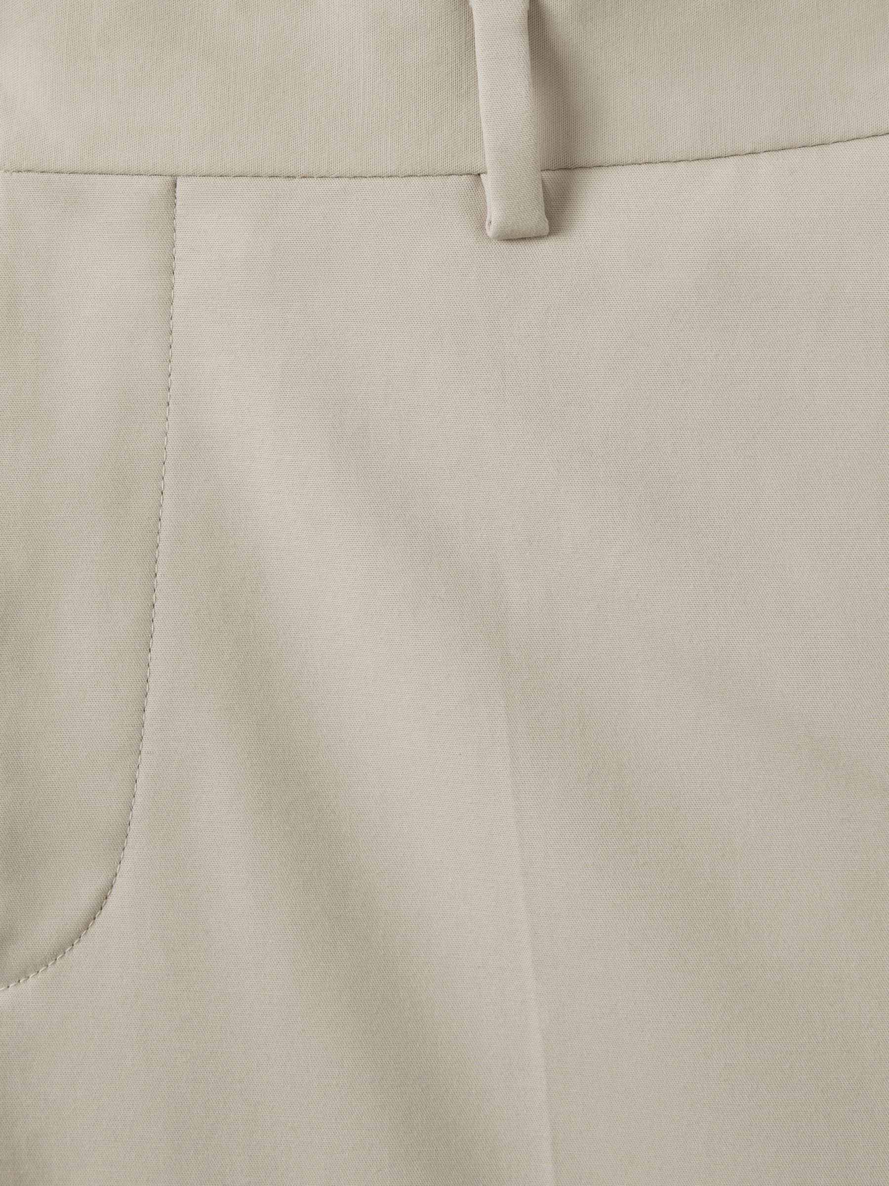 Slim Fit Cotton Blend Chinos in Stone - Image 6 of 7