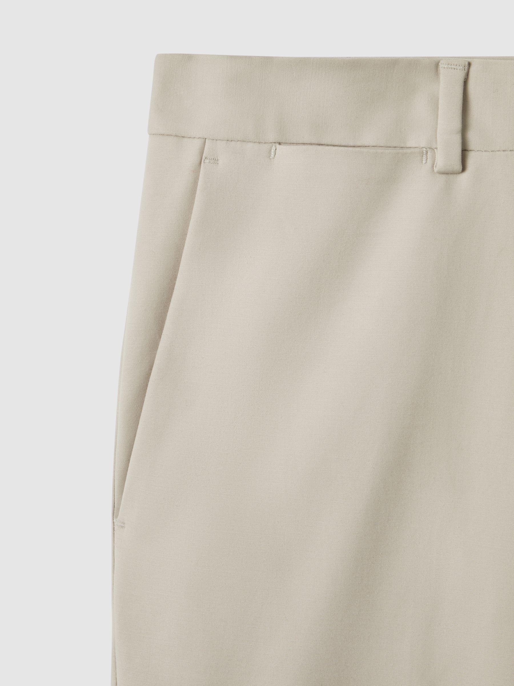 Slim Fit Cotton Blend Chinos in Stone - Image 7 of 7