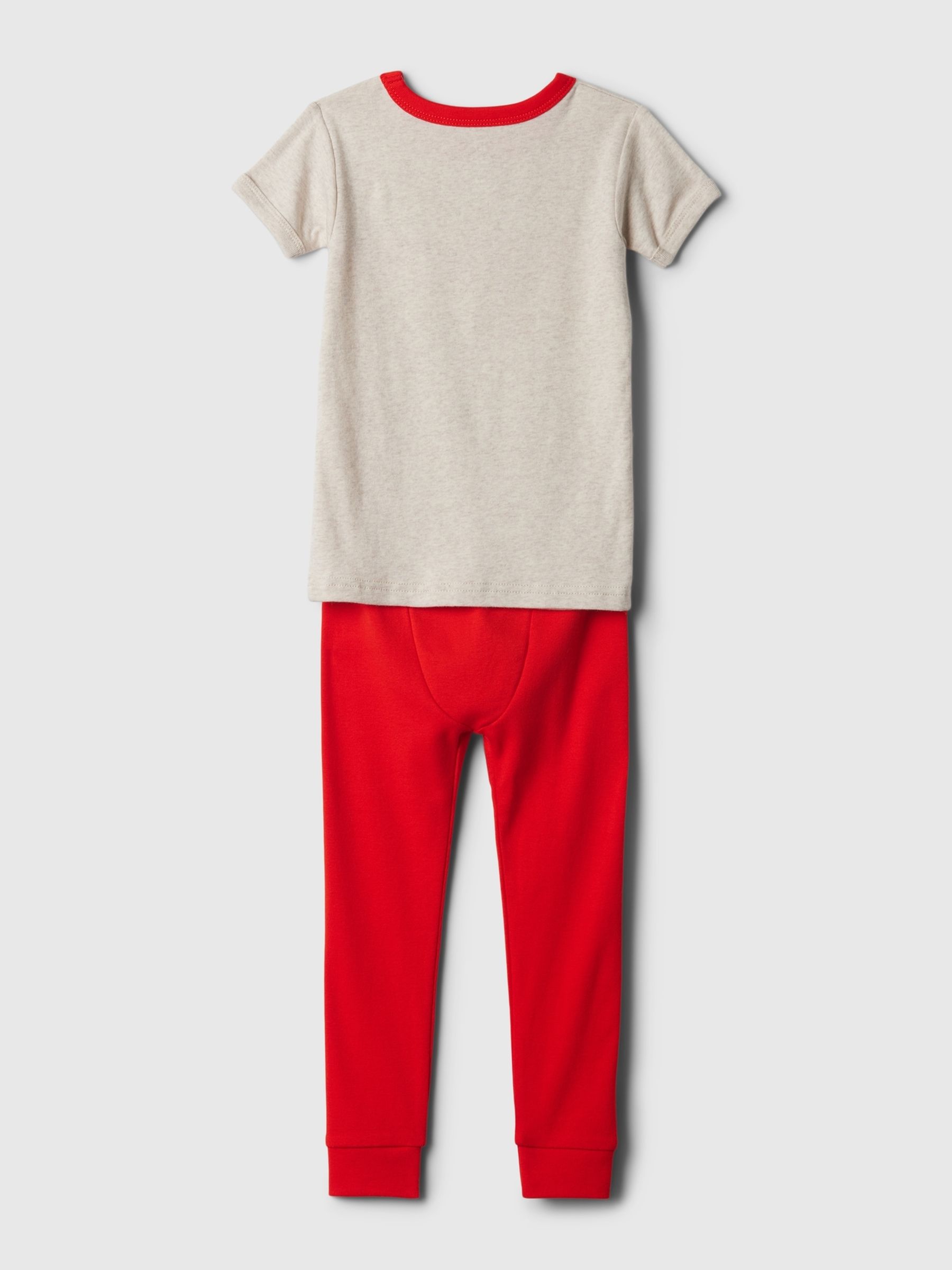 Red Organic Cotton Pyjama Set (12mths-5yrs) - Image 2 of 2