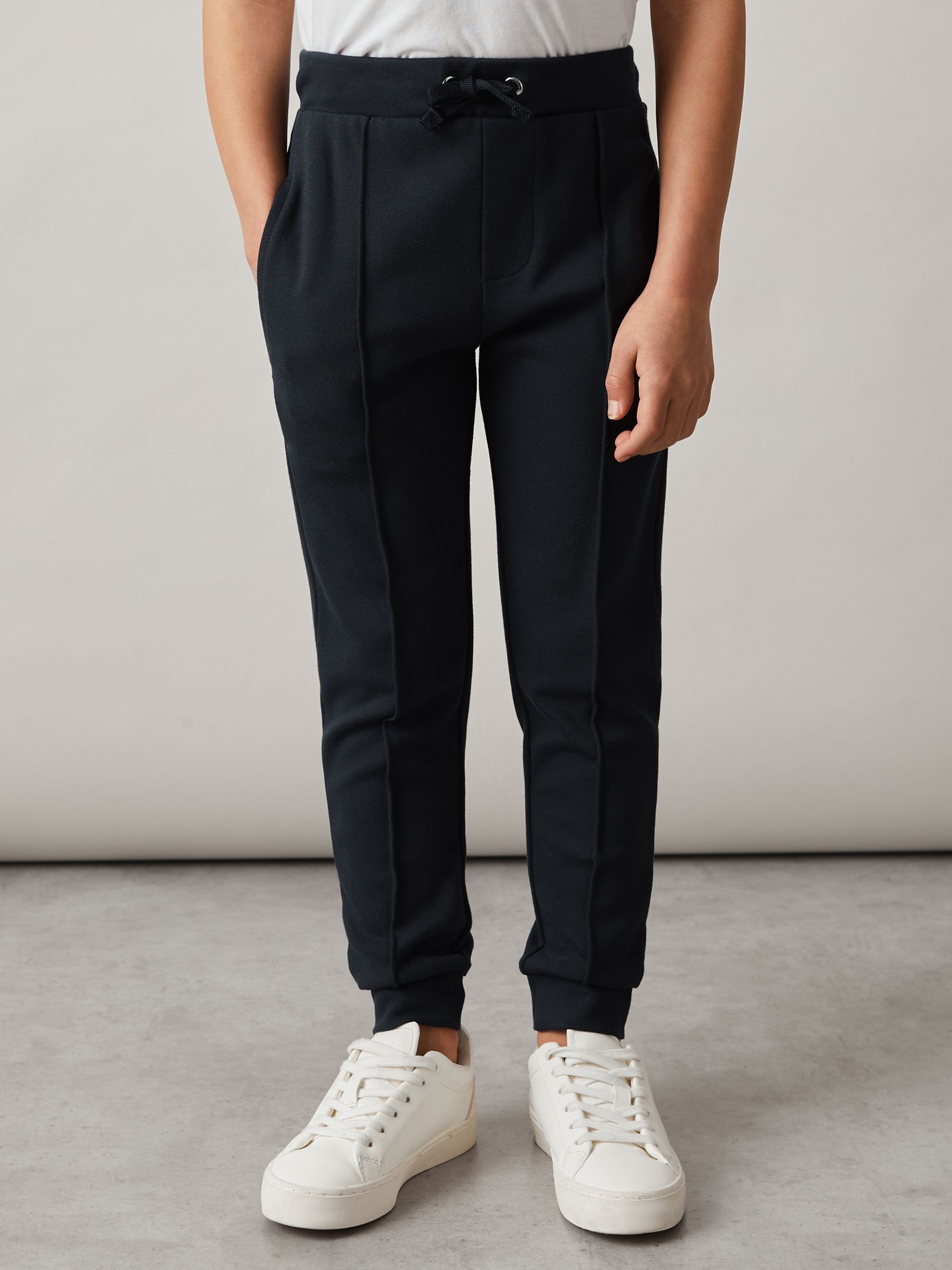 9-13 yrs Relaxed Drawstring Joggers in Navy - Image 1 of 5