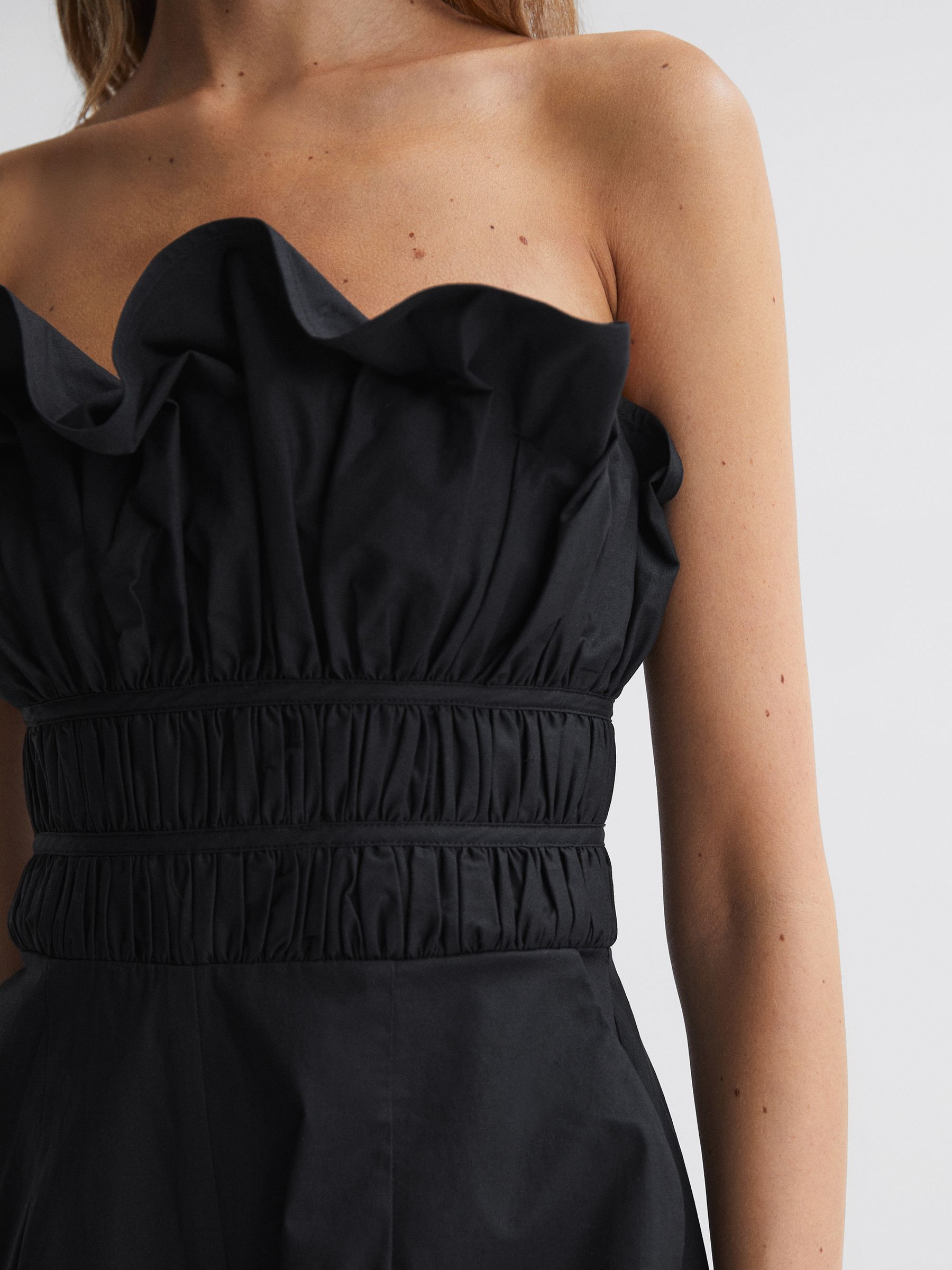 Amur Wide Leg Strapless Jumpsuit in Black - Image 5 of 7