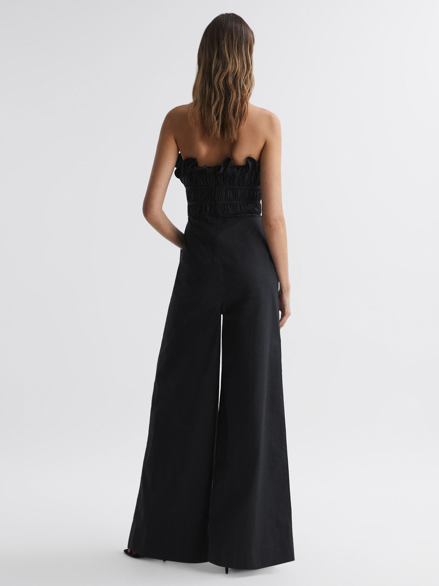 Amur Wide Leg Strapless Jumpsuit in Black - Image 6 of 7