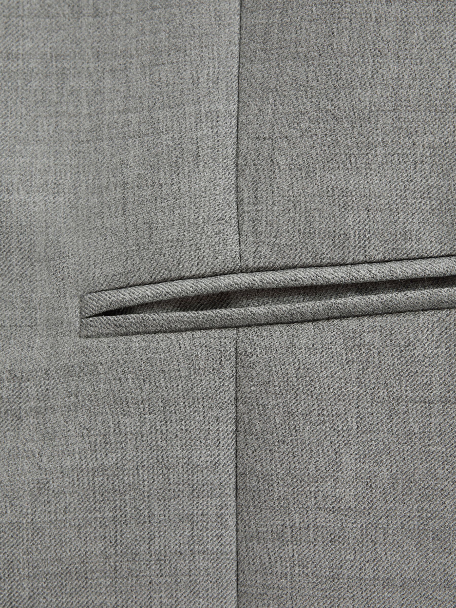 Atelier Wool Cashmere Single Breasted Waistcoat in Grey Melange - Image 6 of 7
