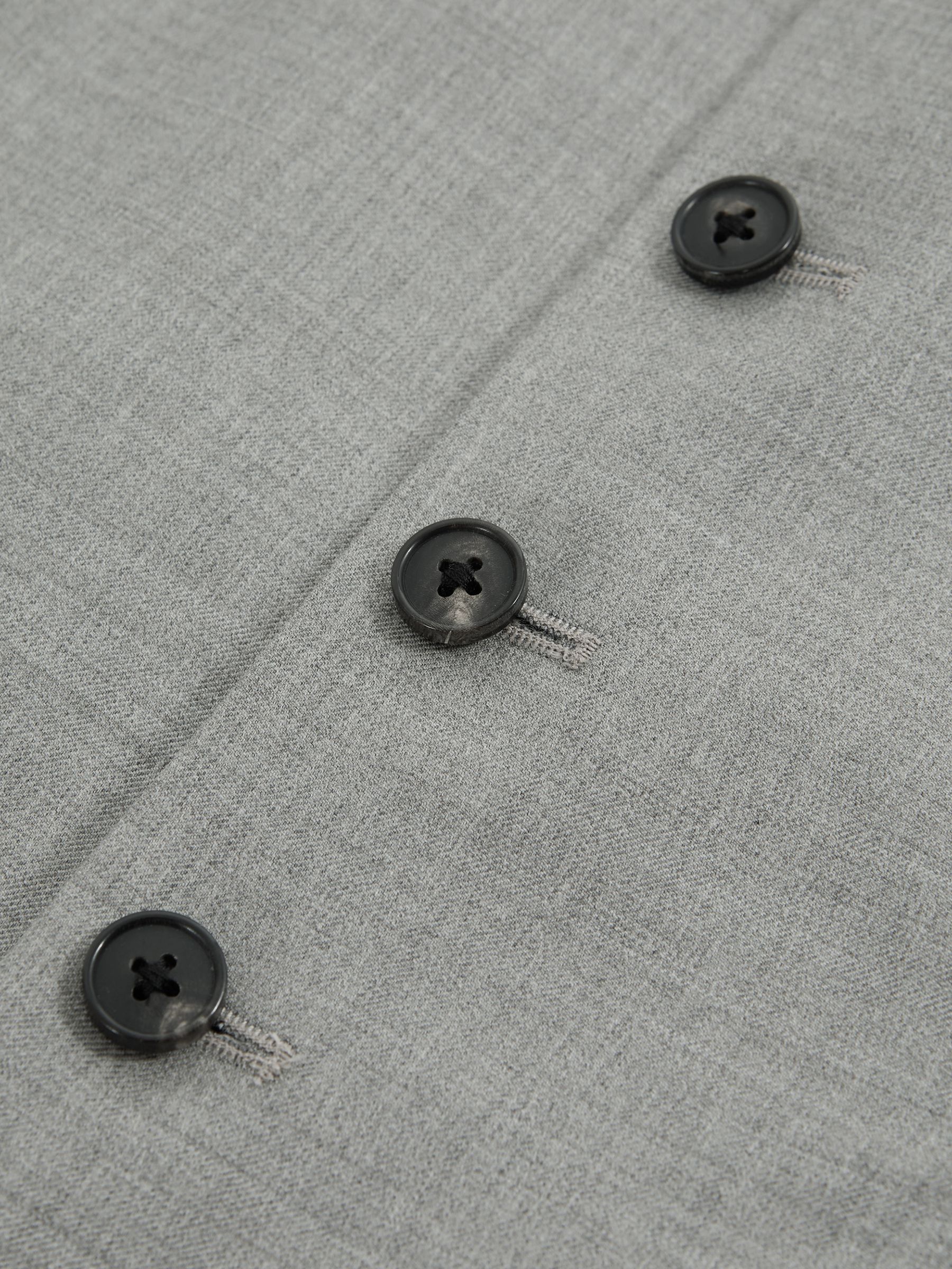 Atelier Wool Cashmere Single Breasted Waistcoat in Grey Melange - Image 7 of 7