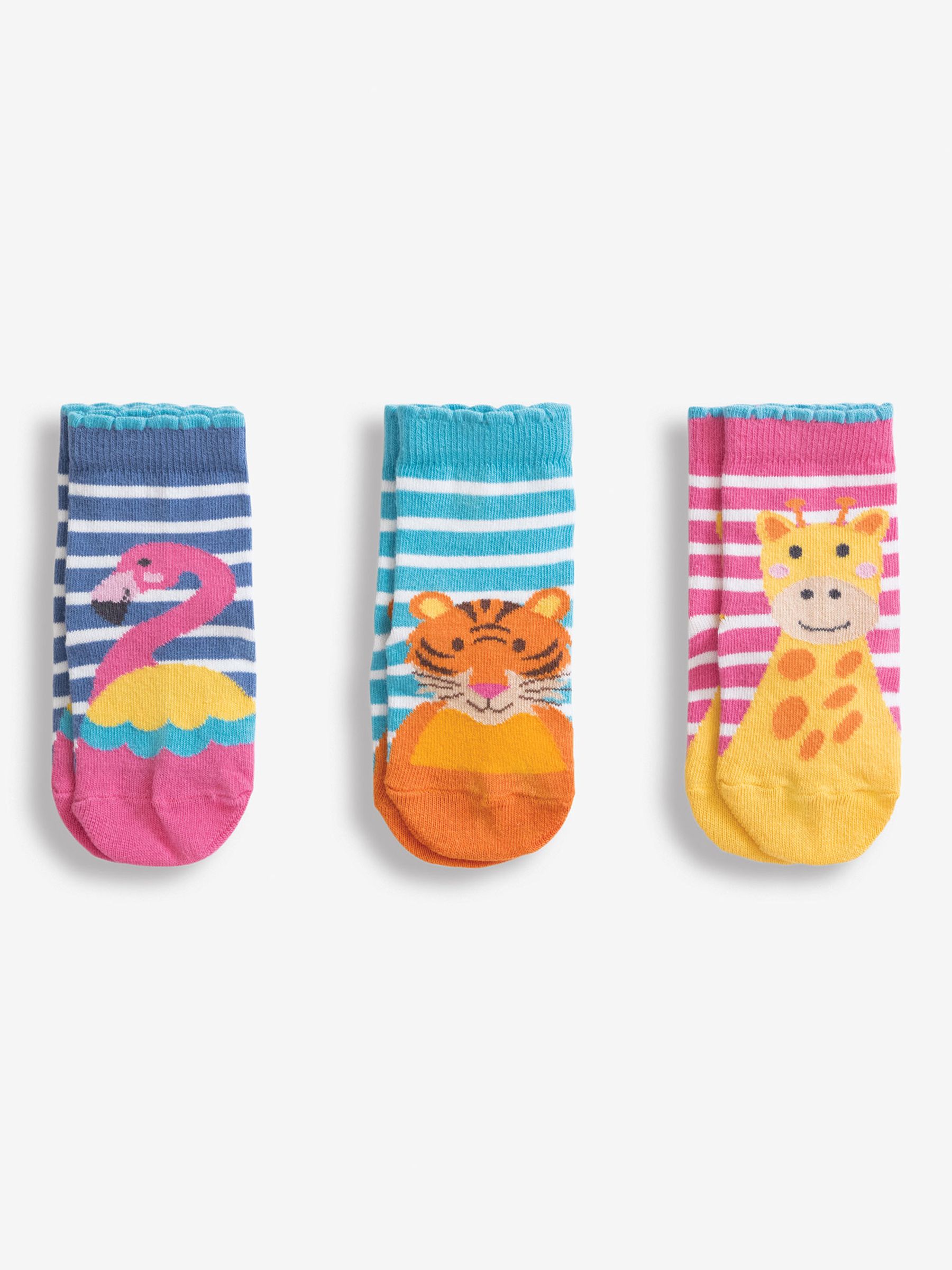 3-Pack Girls' Jungle Socks in Orchid - Image 1 of 2