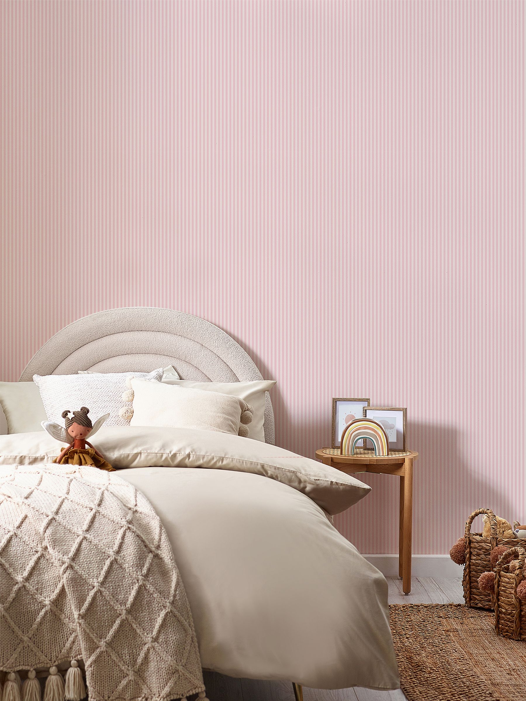 Next Pink Calm Stripe 10M Wallpaper - Image 2 of 5