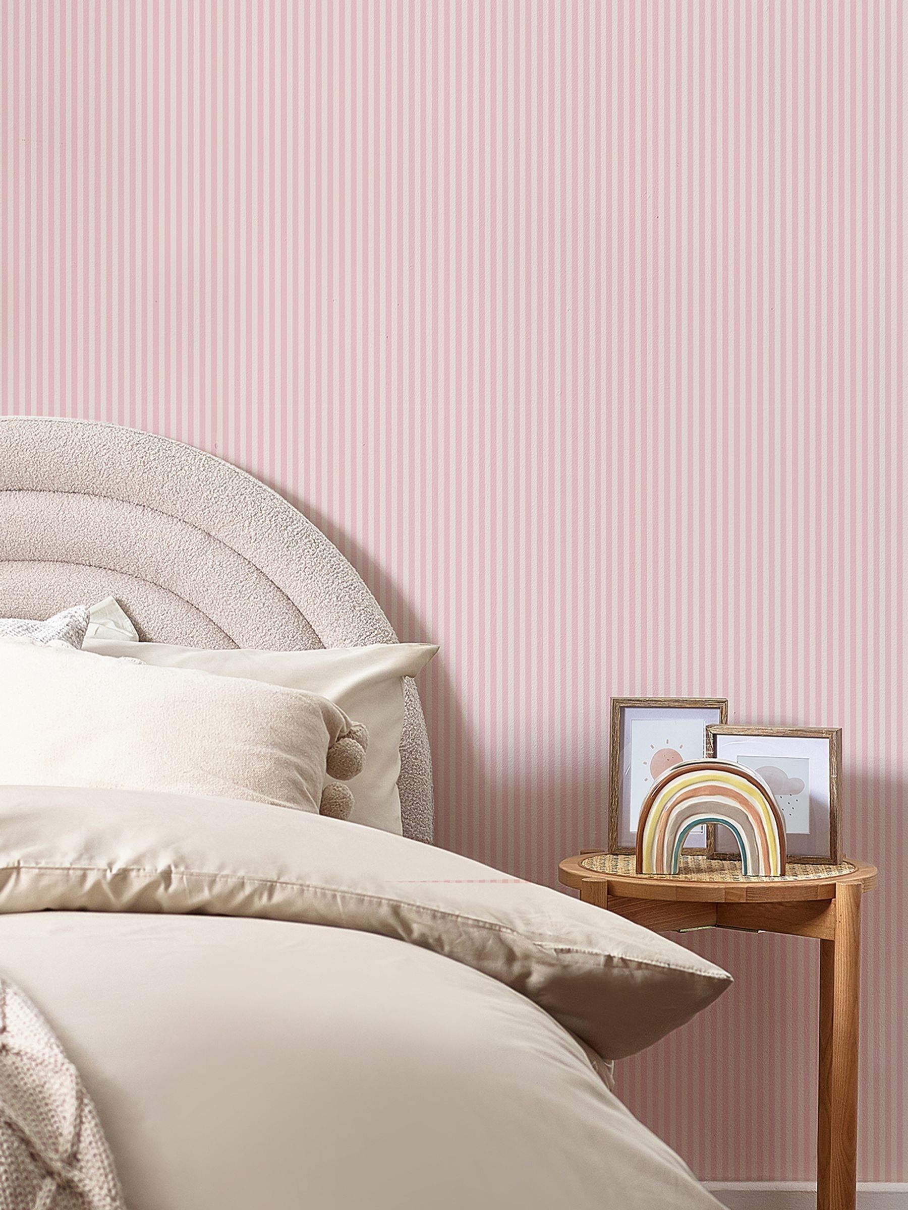 Next Pink Calm Stripe A4 Wallpaper Sample - Image 1 of 5
