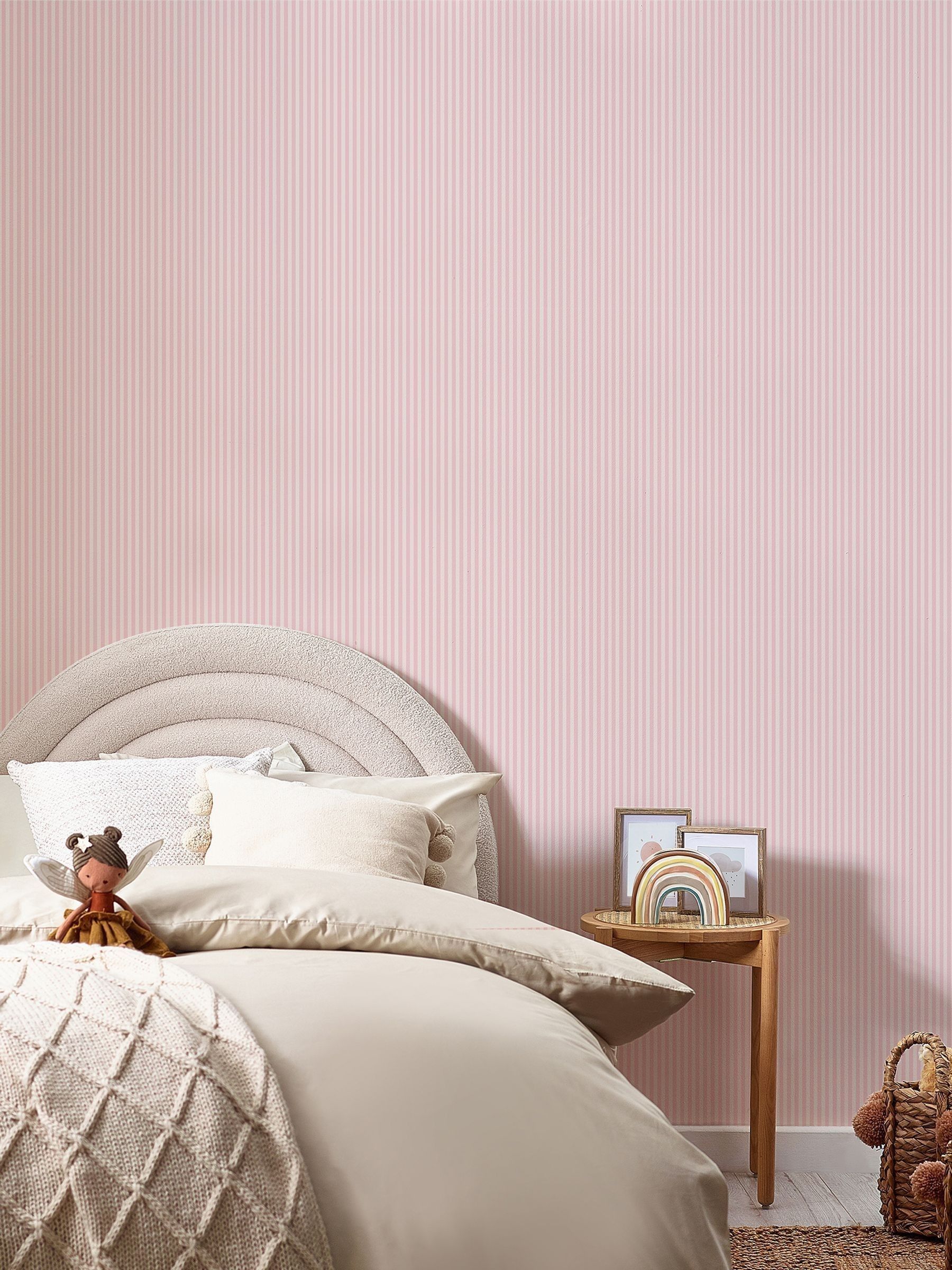 Next Pink Calm Stripe A4 Wallpaper Sample - Image 2 of 5