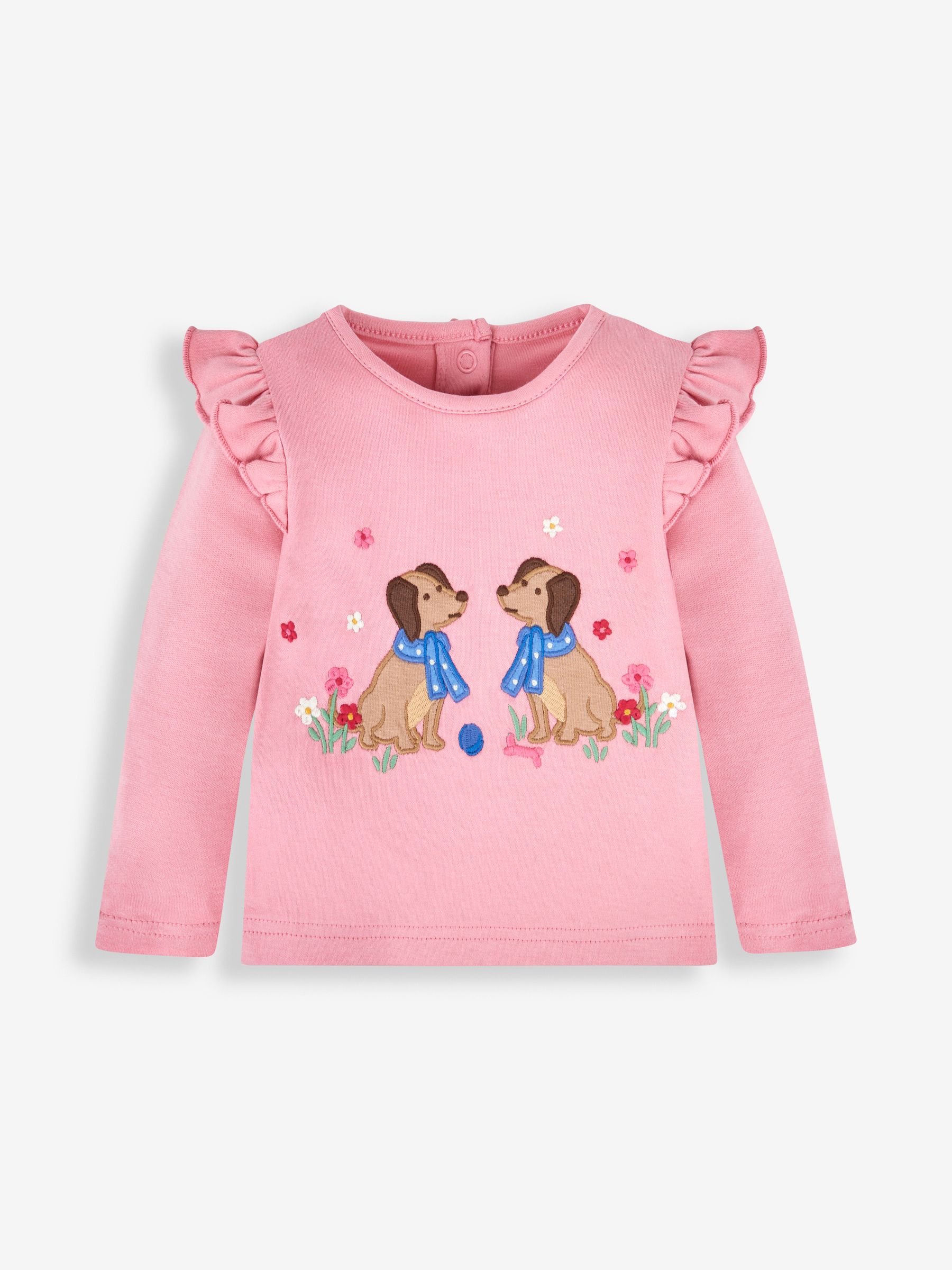 Pink Girls' Sausage Dog Appliqué Top & Leggings Set With Headband - Image 2 of 7