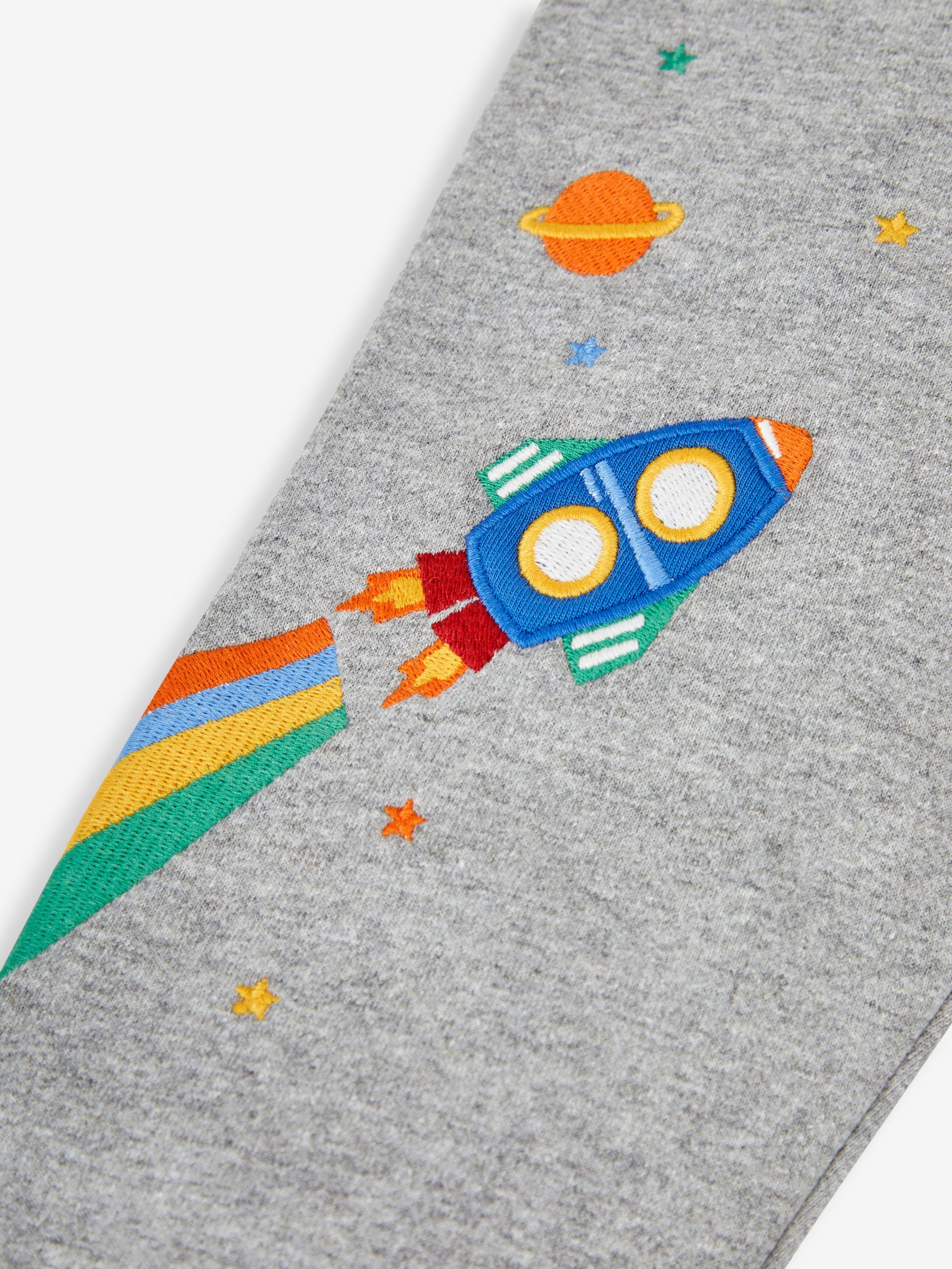 Marl Grey Rocket Appliqué Joggers With Pet In Pocket - Image 4 of 4