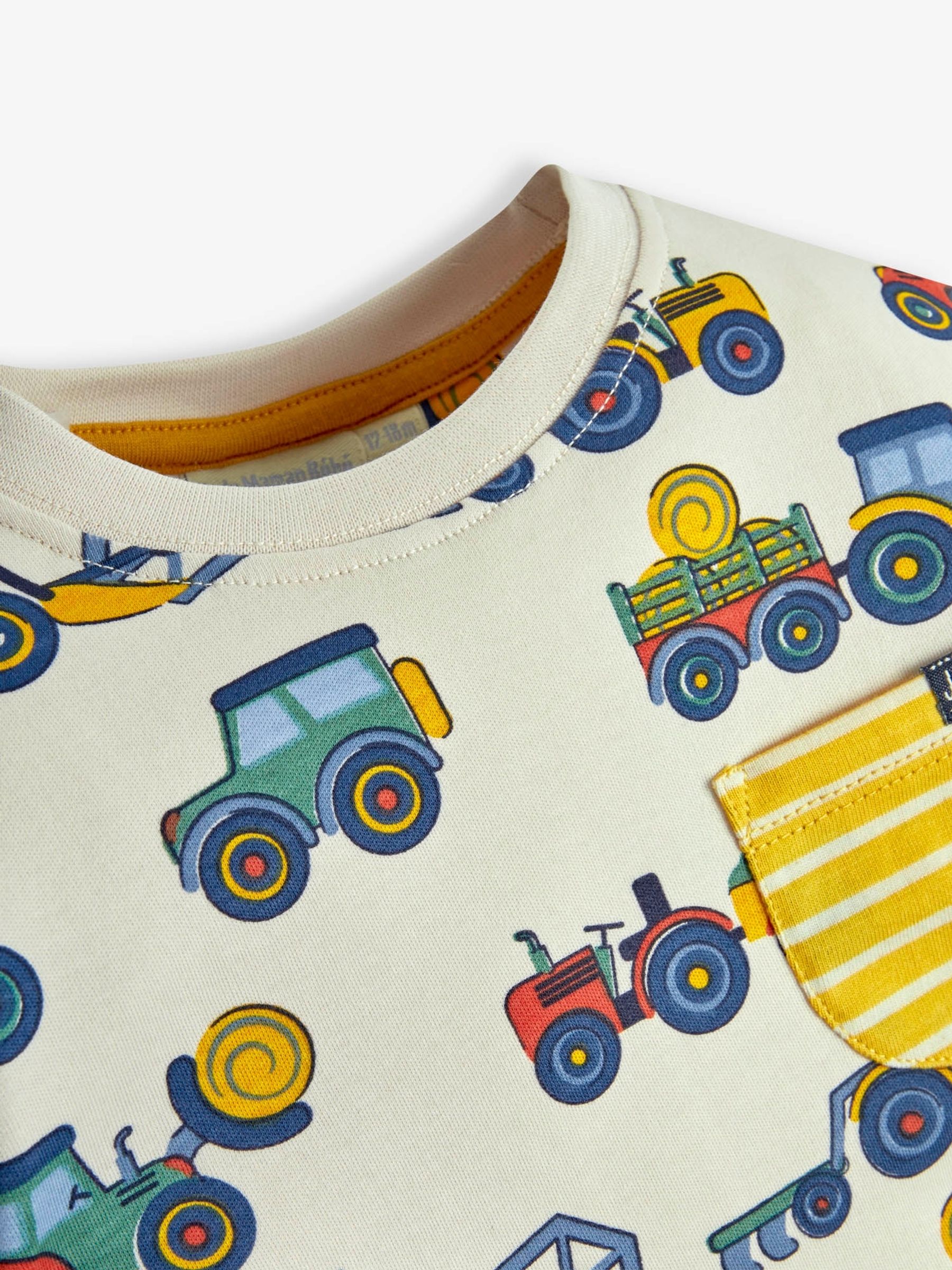 Stone Farm Vehicles Print Pocket T-Shirt - Image 2 of 2