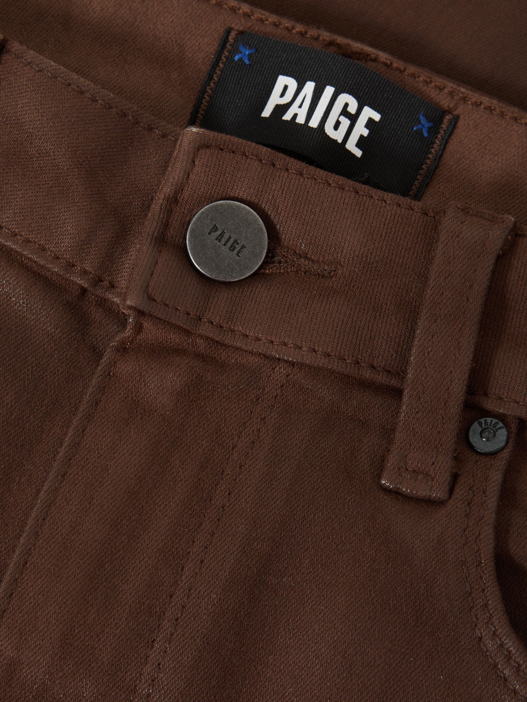Paige Mid Rise Cropped Jeans in Cognac Luxe - Image 5 of 5