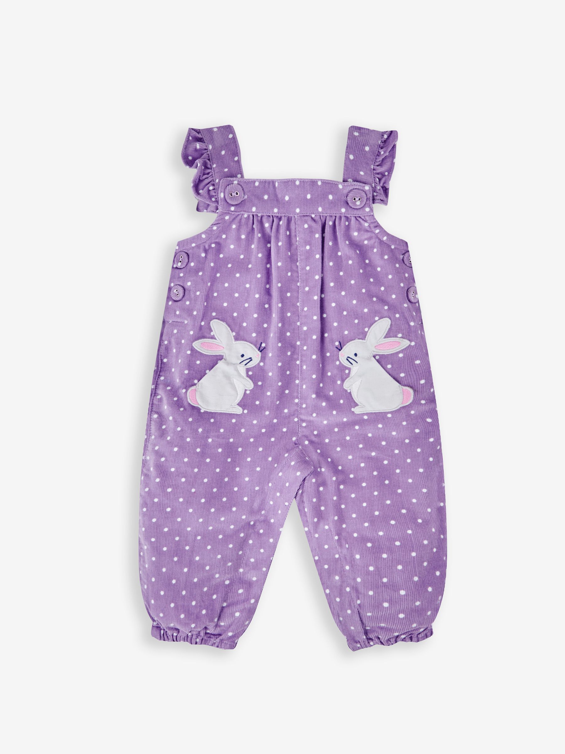 Lilac Purple Bunny Appliqué Cord Dungarees & Top Set - Image 2 of 6