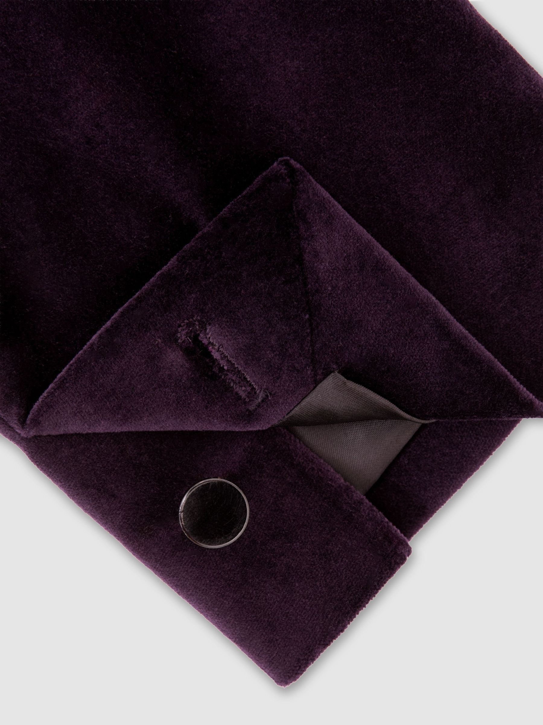 Velvet Single-Breasted Classic-Fit Blazer in Purple - Image 7 of 8