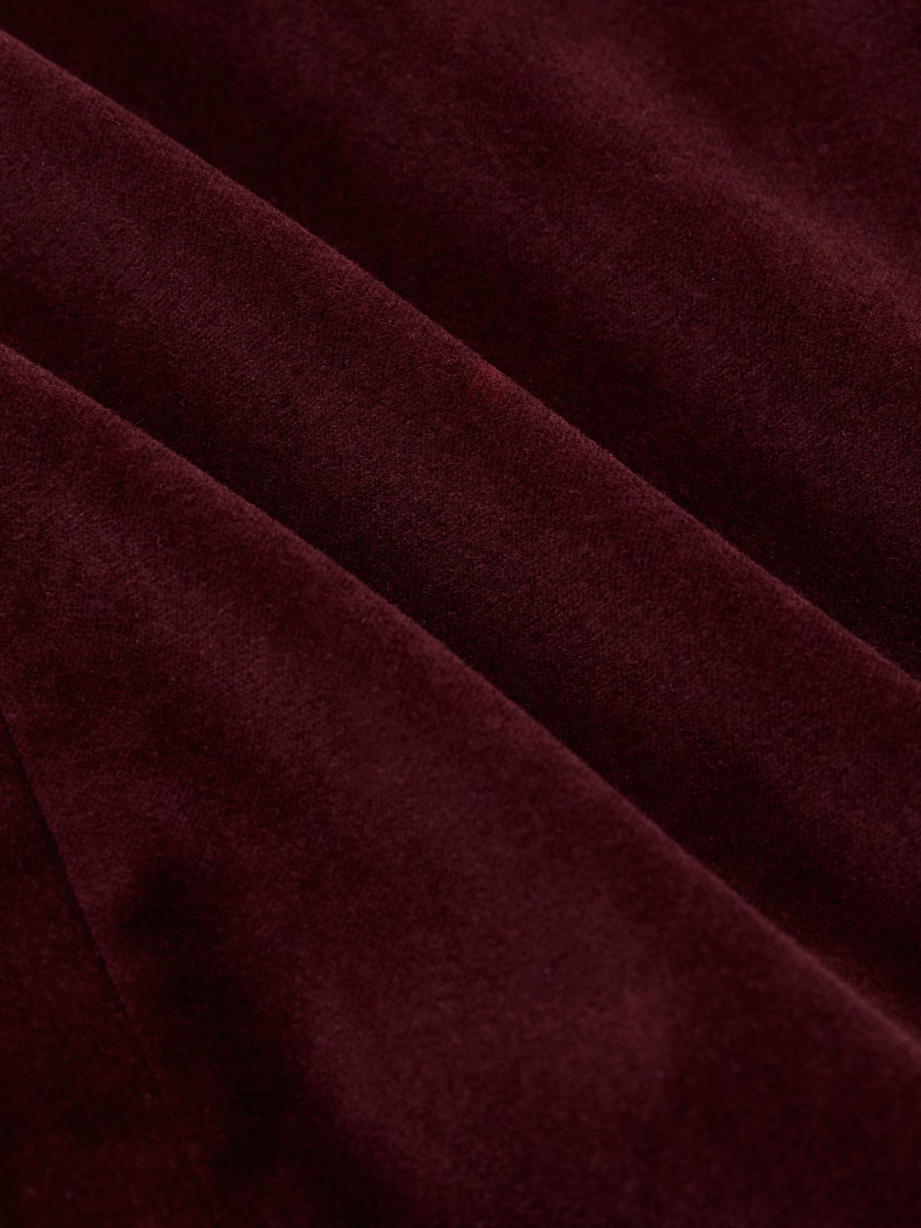 Tailored Fit Velvet Single-Breasted Blazer in Bordeaux - Image 9 of 9