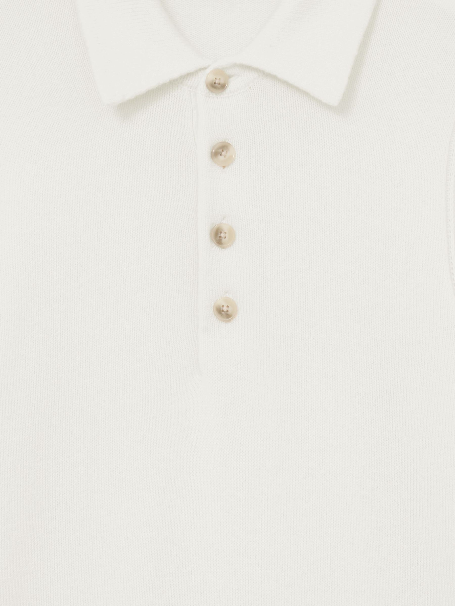 Wool-Blend Polo Shirt in White - Image 8 of 8