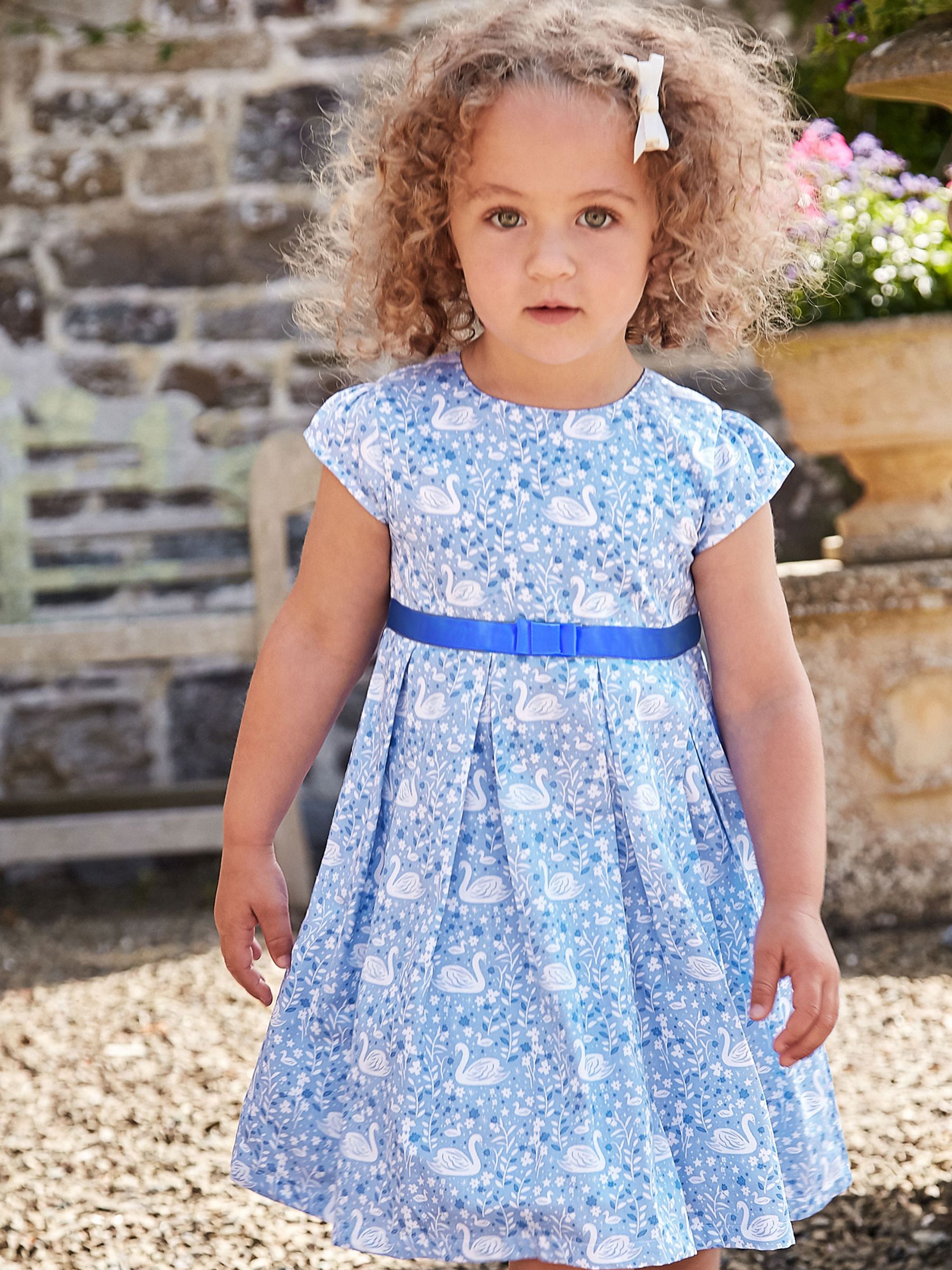 Blue Girls' Swan Party Dress - Image 1 of 3