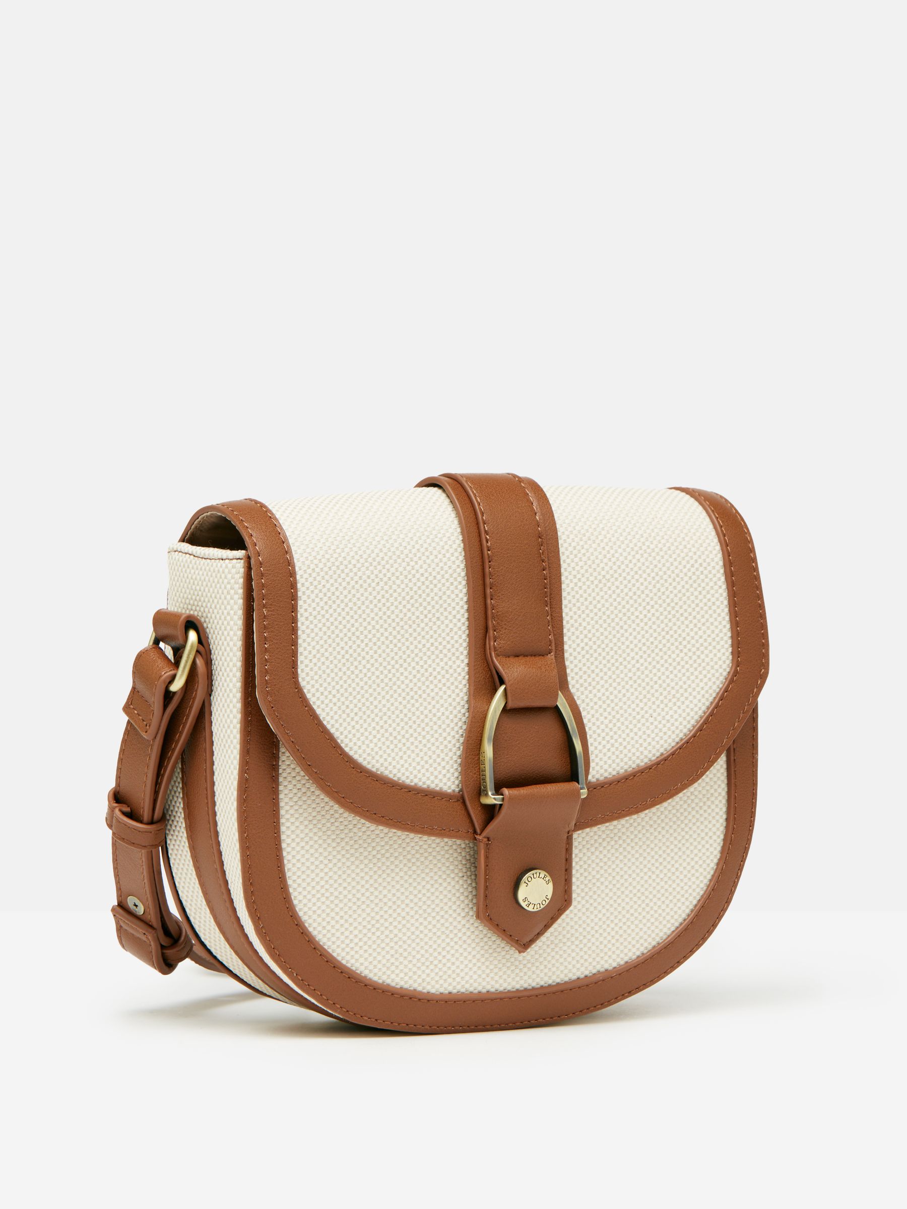 ludlow ★Scalloped mini cross-body bag Ludlow Tan Canvas Cross Body Bag | Joules