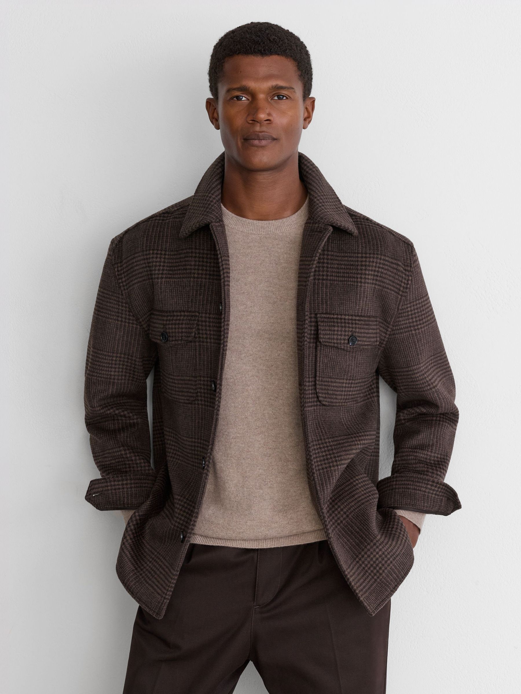 Shirt in Brown - Image 1 of 7 Shirt in Brown - Image 1 of 7