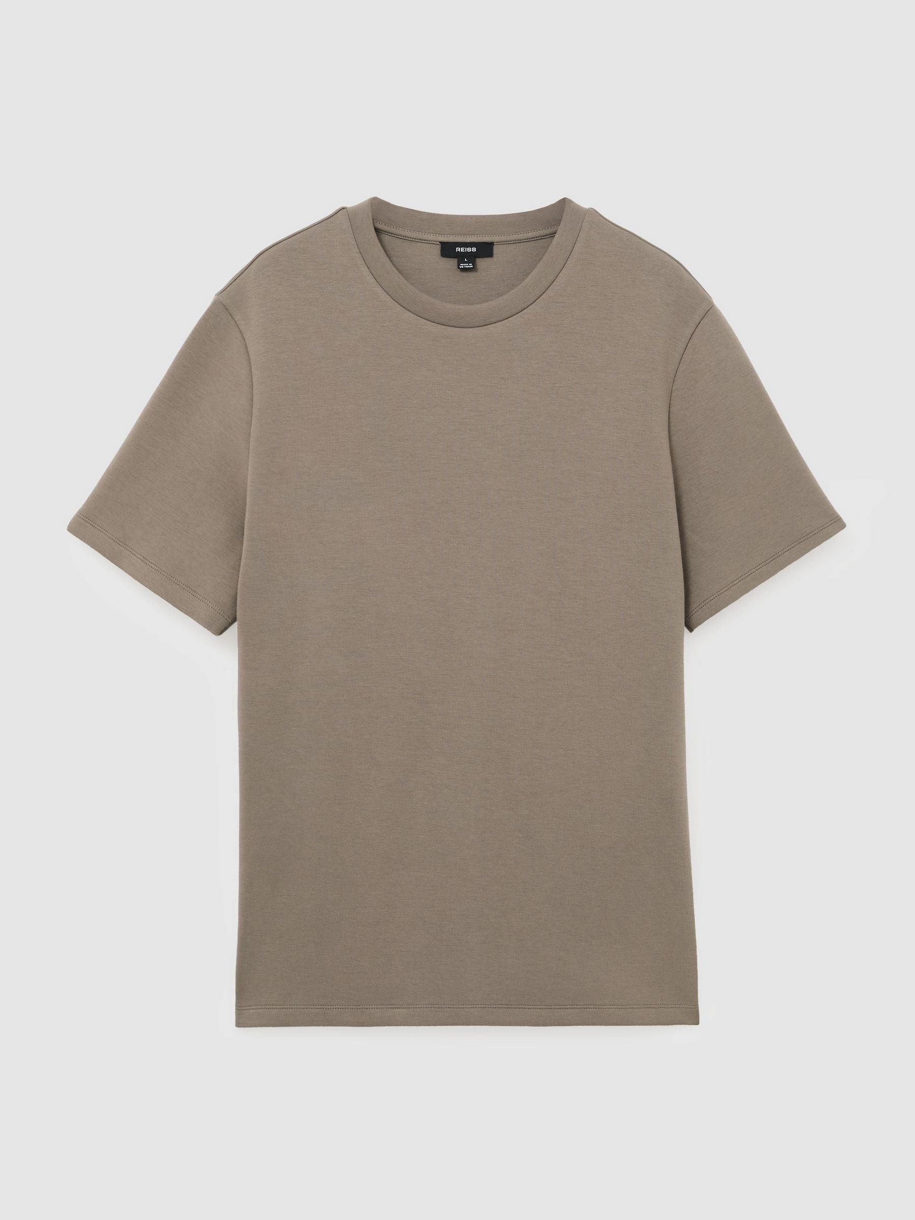 Sueded Interlock Jersey Modern-Fit T-Shirt in Mushroom Brown - Image 2 of 6