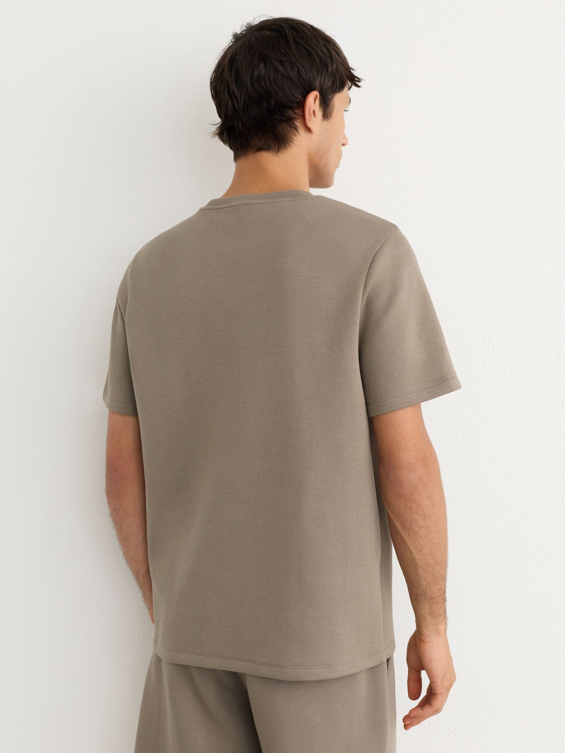 Sueded Interlock Jersey Modern-Fit T-Shirt in Mushroom Brown - Image 5 of 6