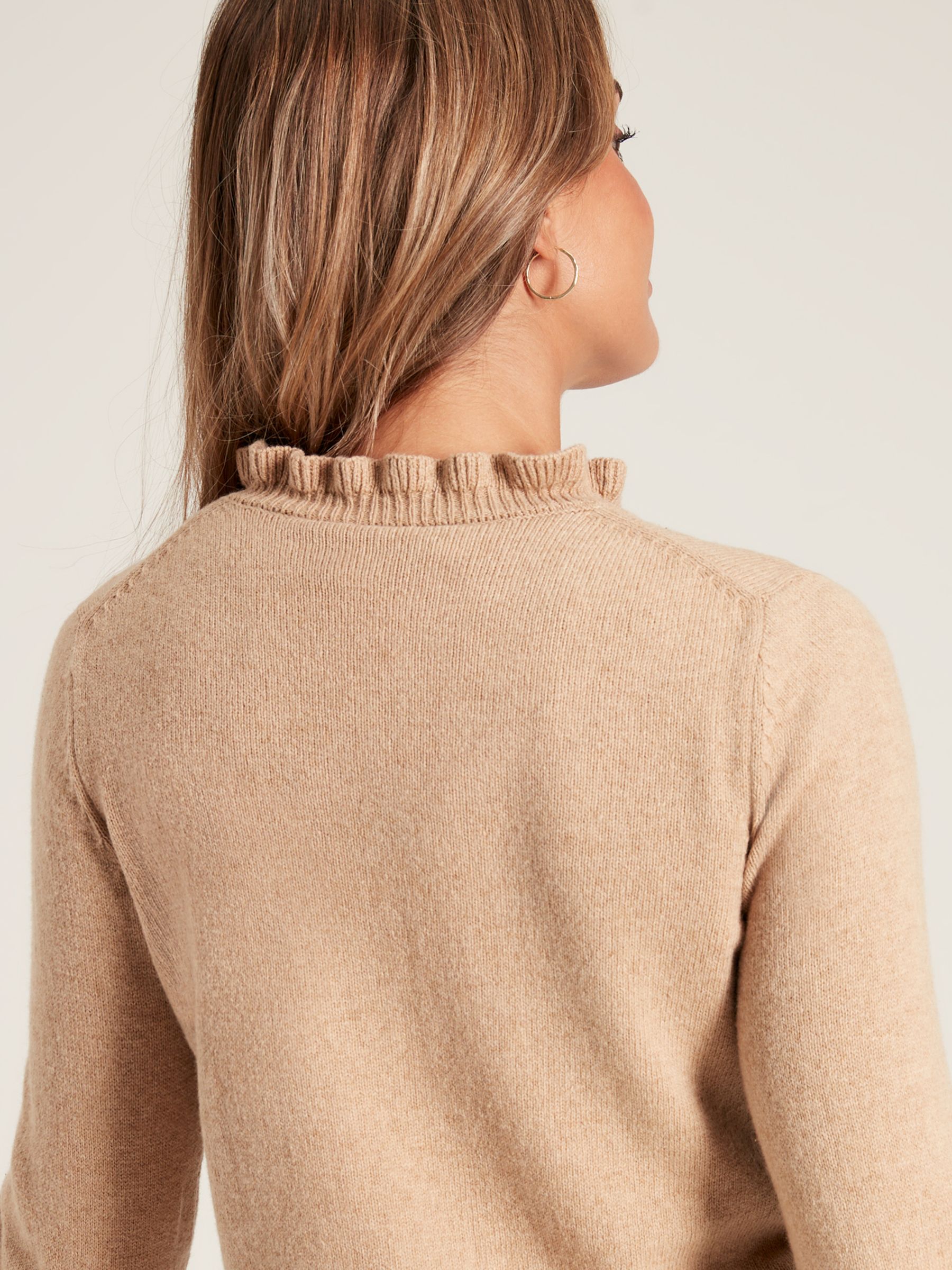 Edith Natural Frill Neck Jumper - Image 2 of 5