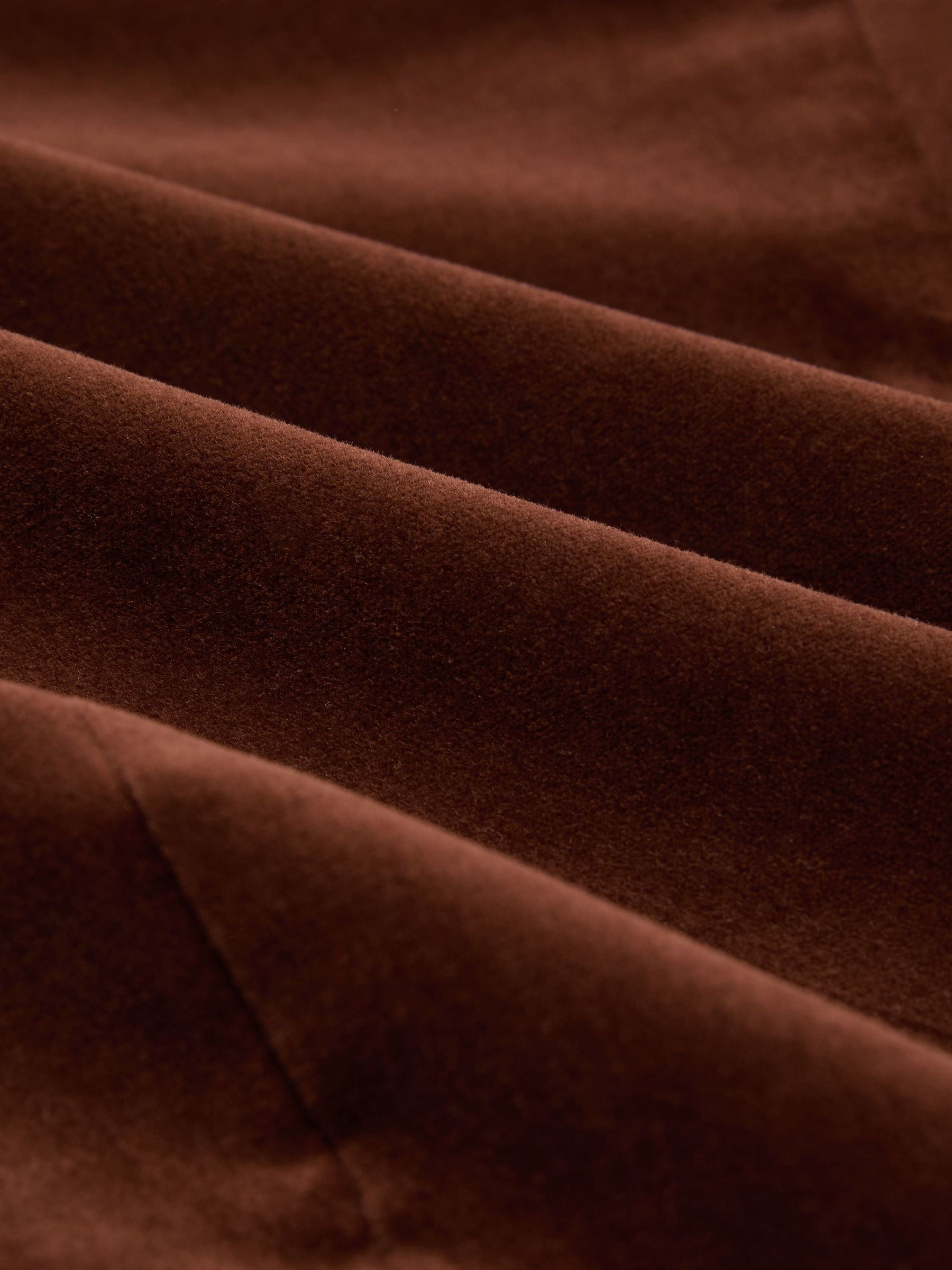 Classic Fit Velvet Single-Breasted Blazer in Tobacco Brown - Image 11 of 11