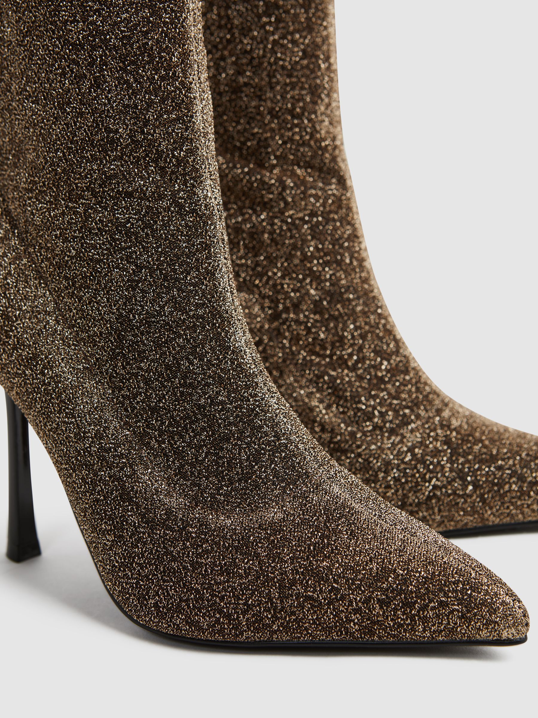 Metallic Sock Boots in Bronze - Image 5 of 5