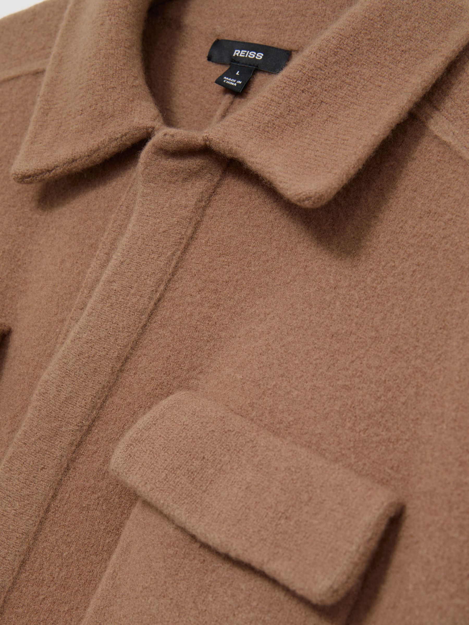 Boiled Wool Twin-Pocket Overshirt in Camel - Billede 7 af 7