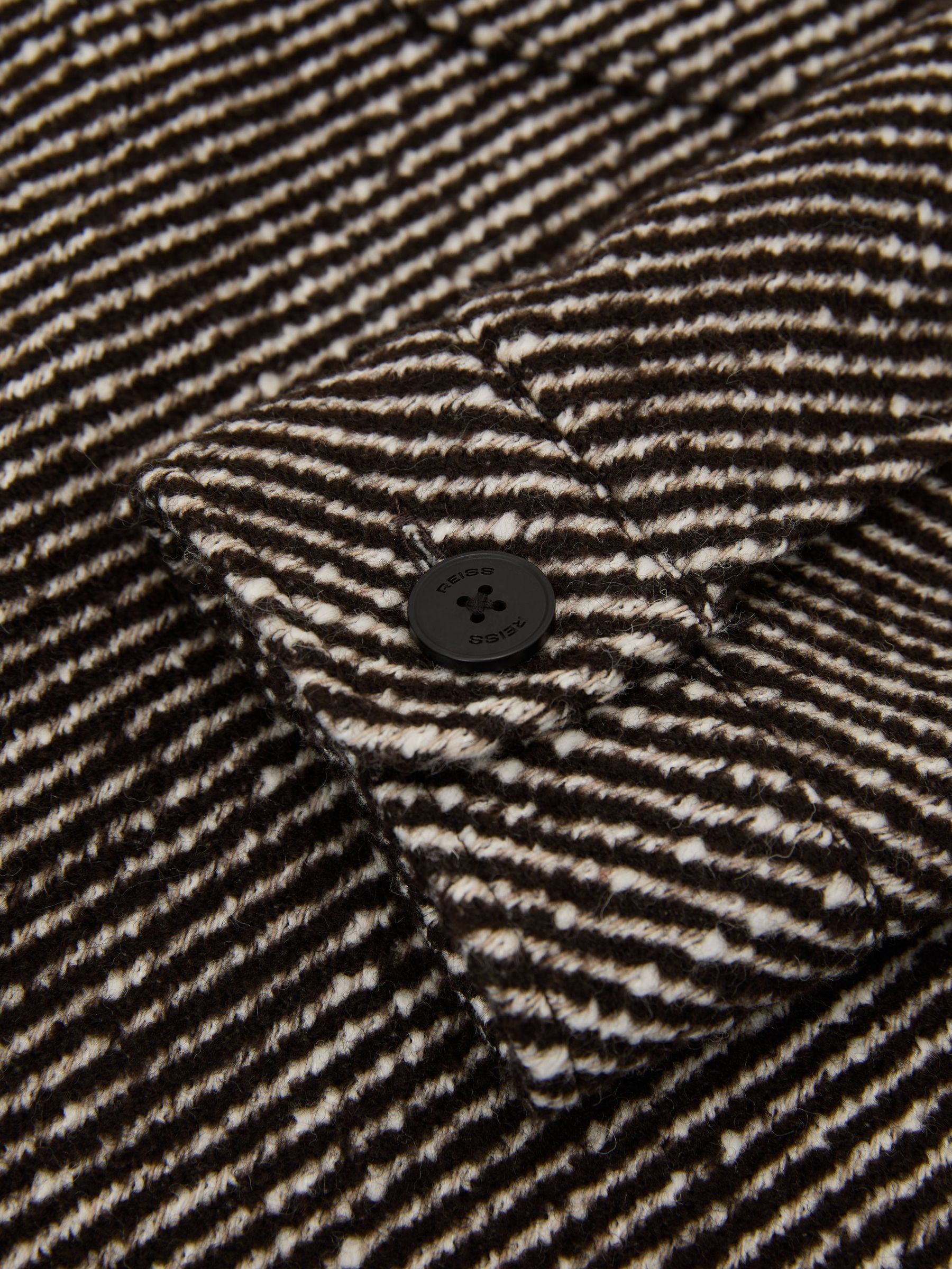 Wool-Blend Brushed Twill Overshirt in Dark Brown - Image 8 of 8